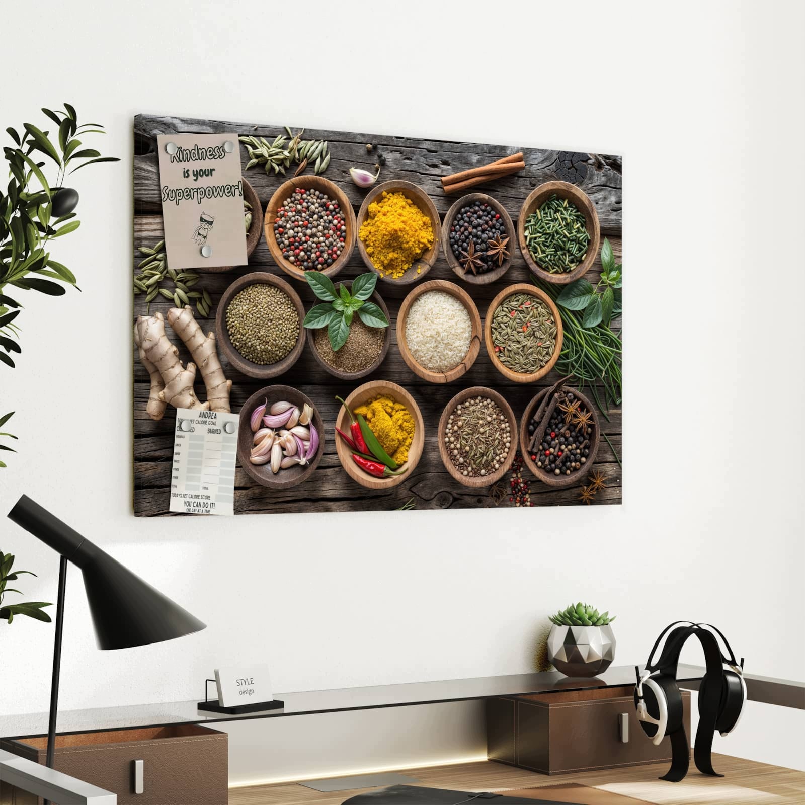 Magnetická tabule – obraz na zeď Rozmanité koření | 60 × 40 cm