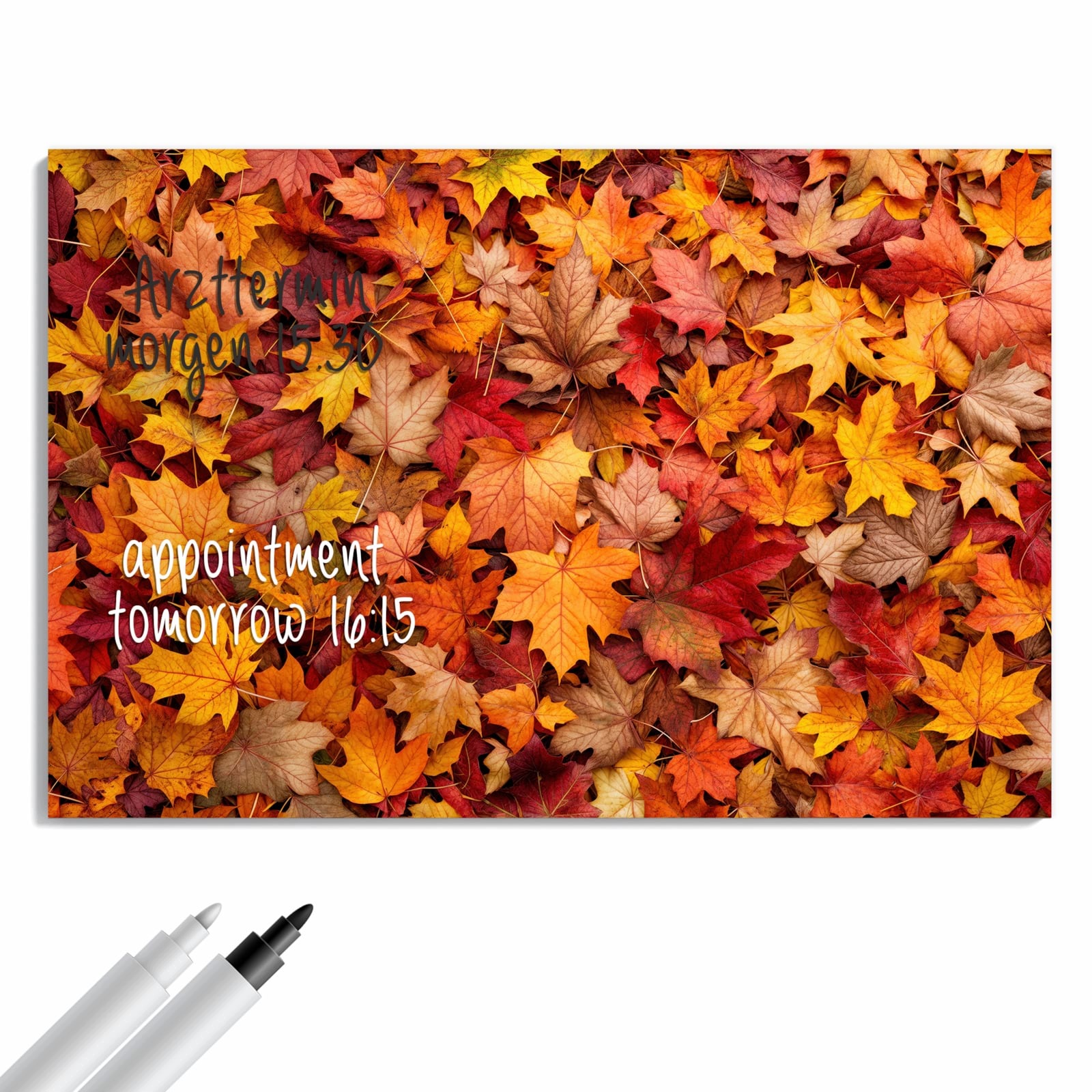 Magnetická tabule – obraz na zeď Podzimní listy – motiv 3 | 90 × 60 cm