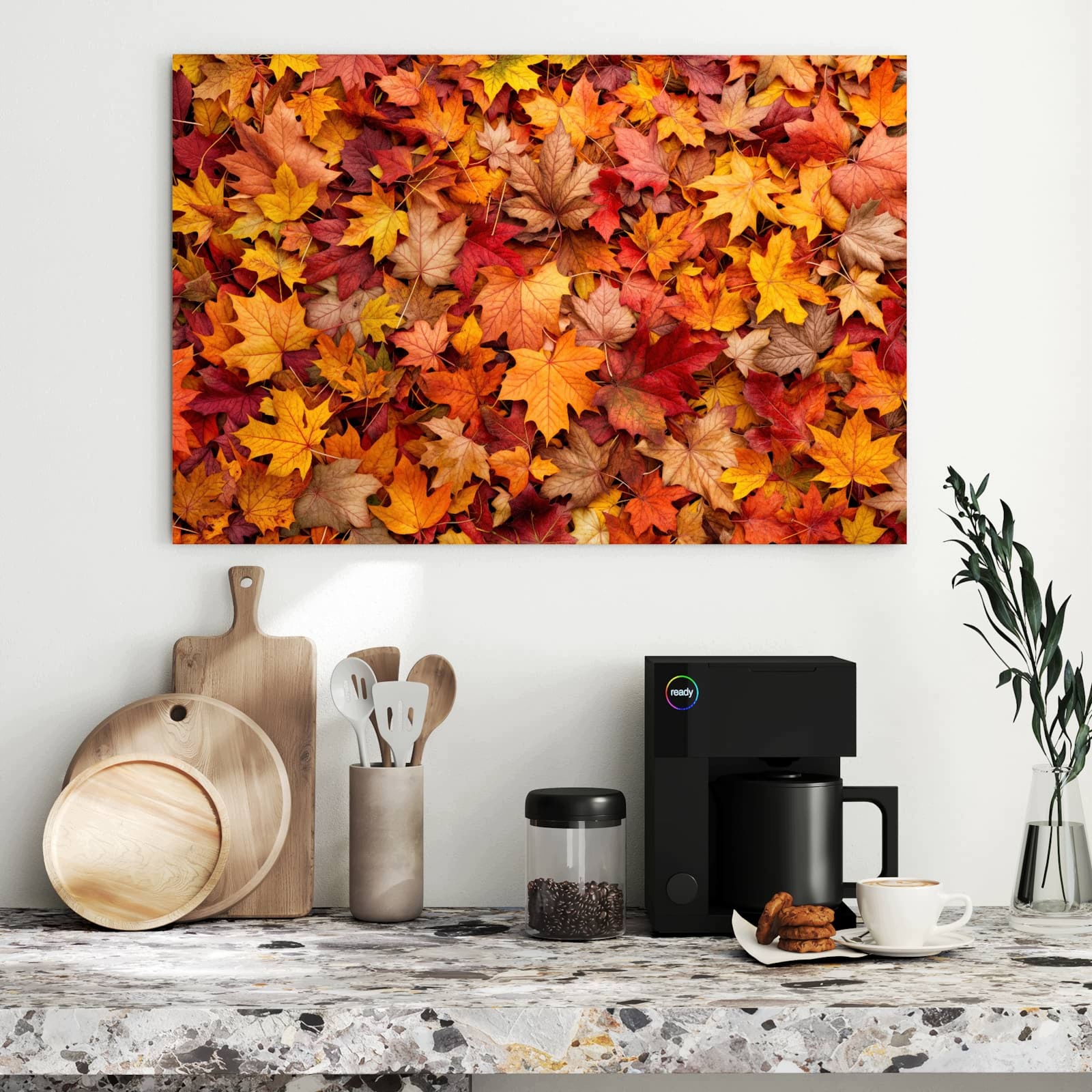 Magnetická tabule – obraz na zeď Podzimní listy – motiv 3 | 90 × 60 cm