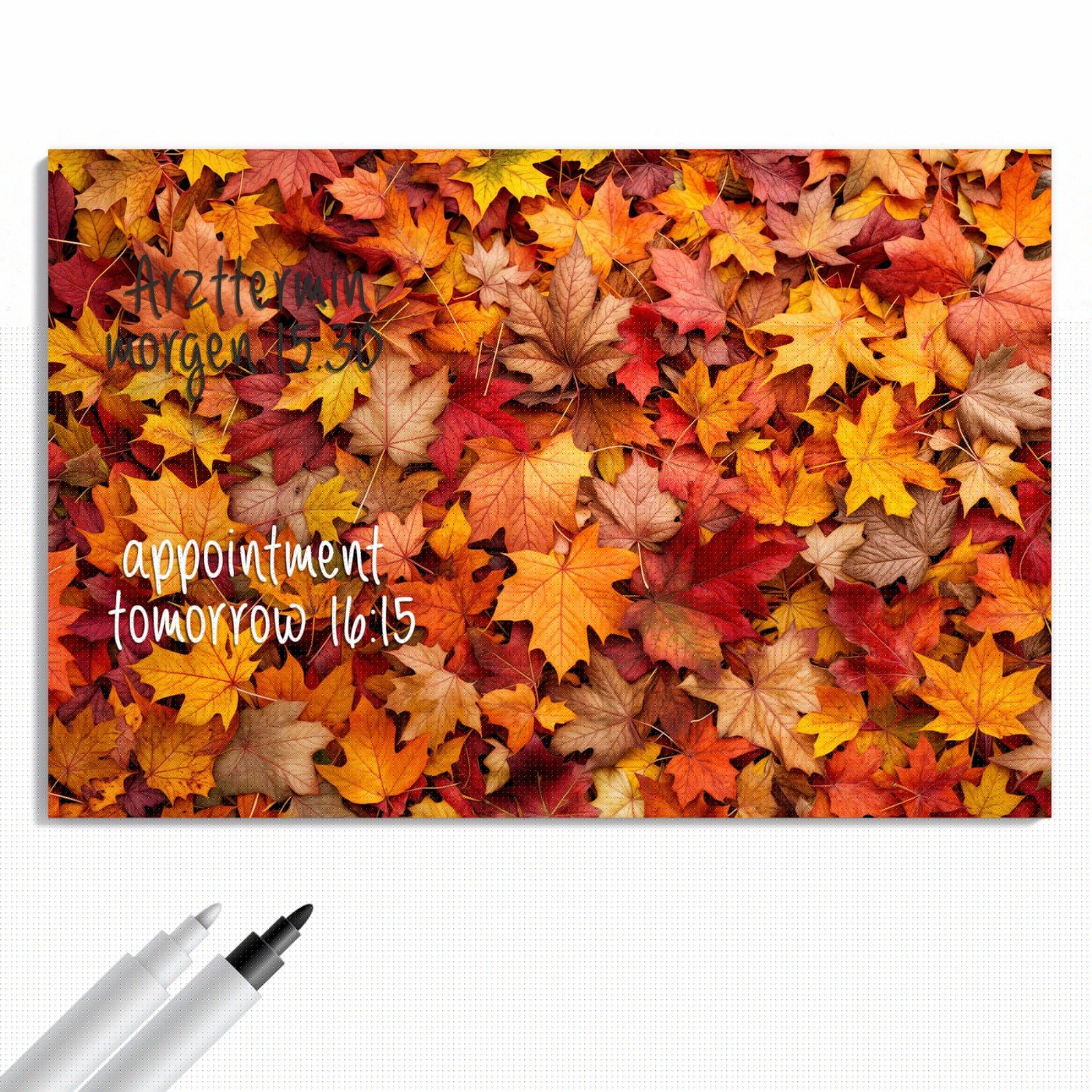 Magnetická tabule – obraz na zeď Podzimní listy – motiv 3 | 90 × 60 cm