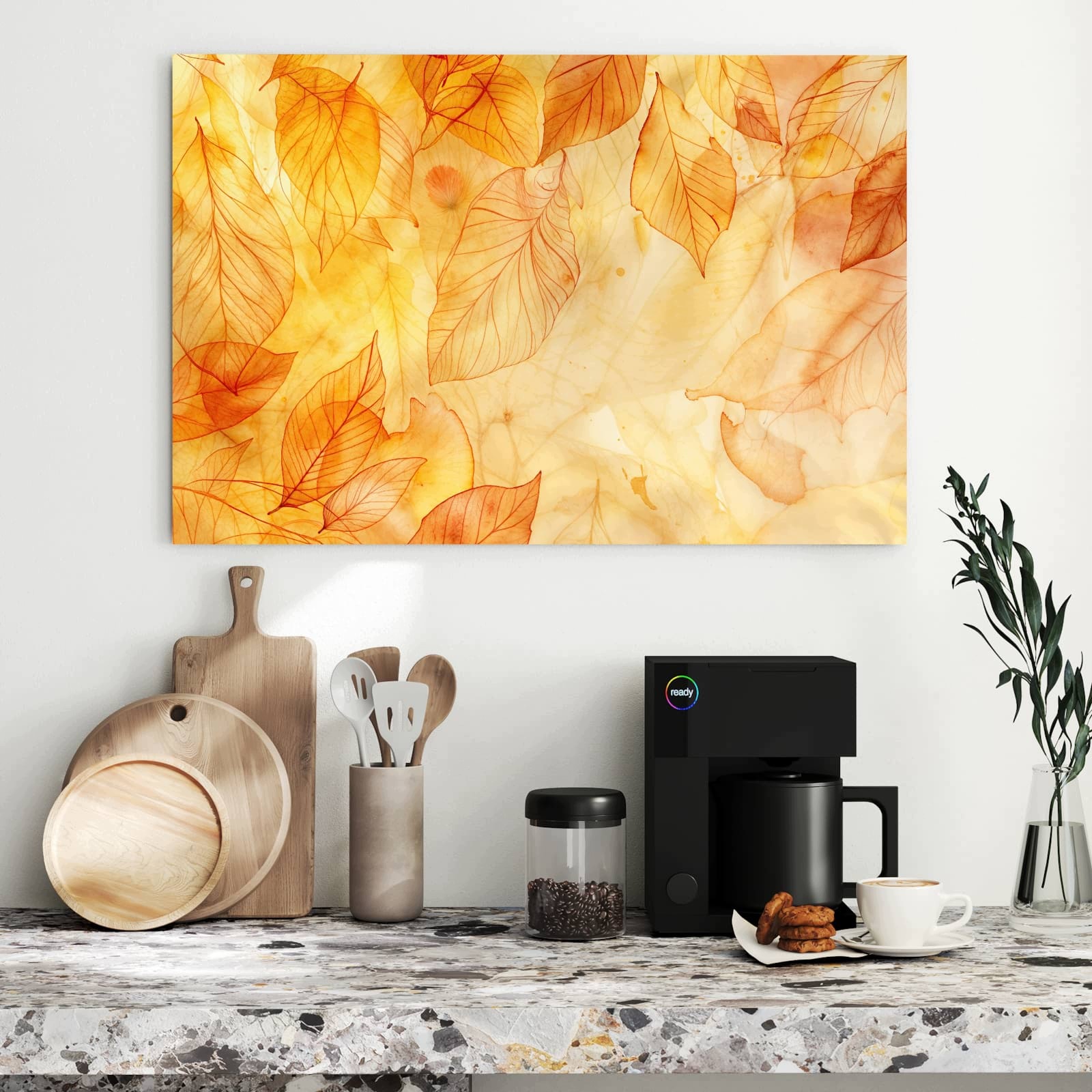 Magnetická tabule – obraz na zeď Podzimní listy – motiv 2 | 90 × 60 cm