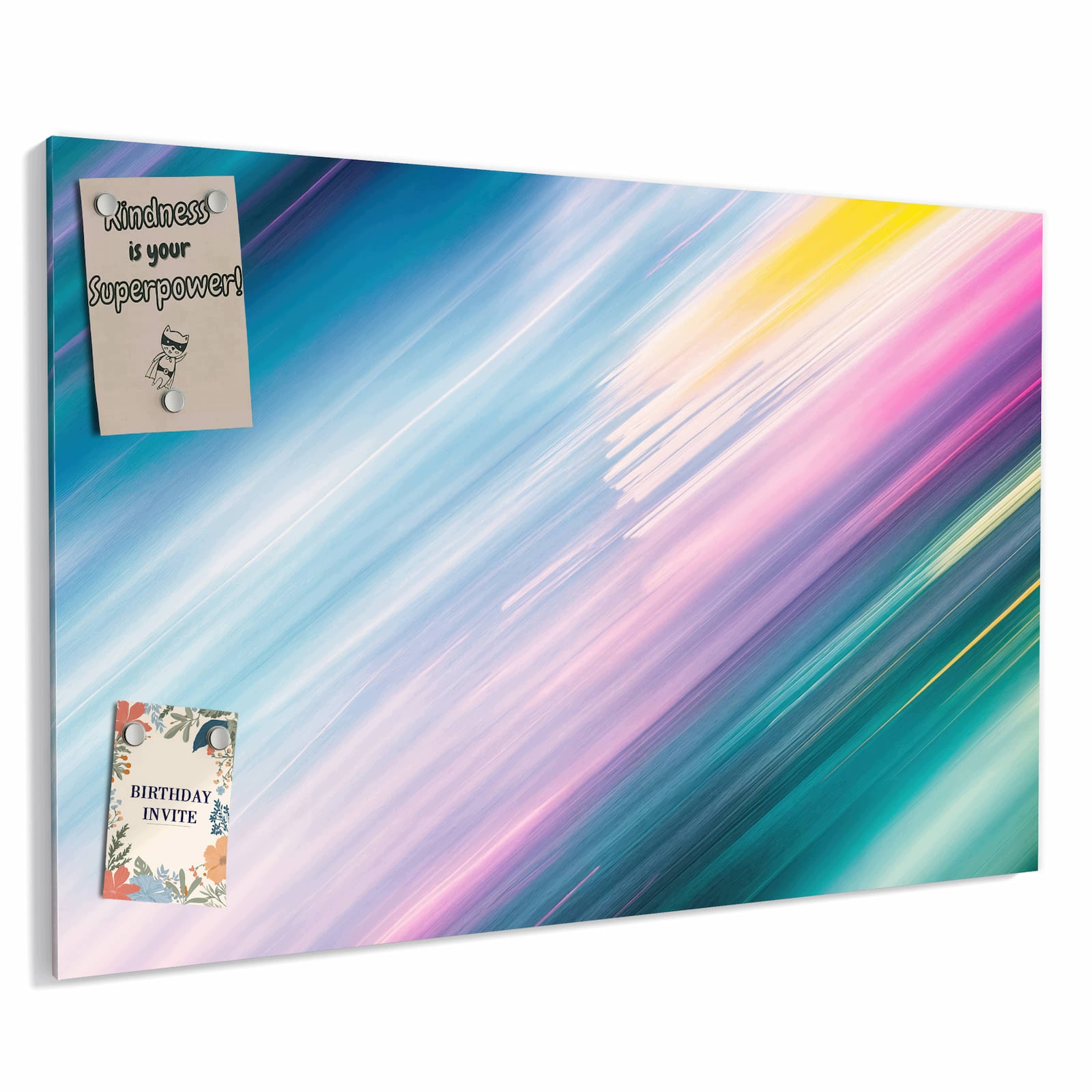 Magnetická tabule – obraz na zeď Barevný pruhovaný vzor | 90 × 60 cm
