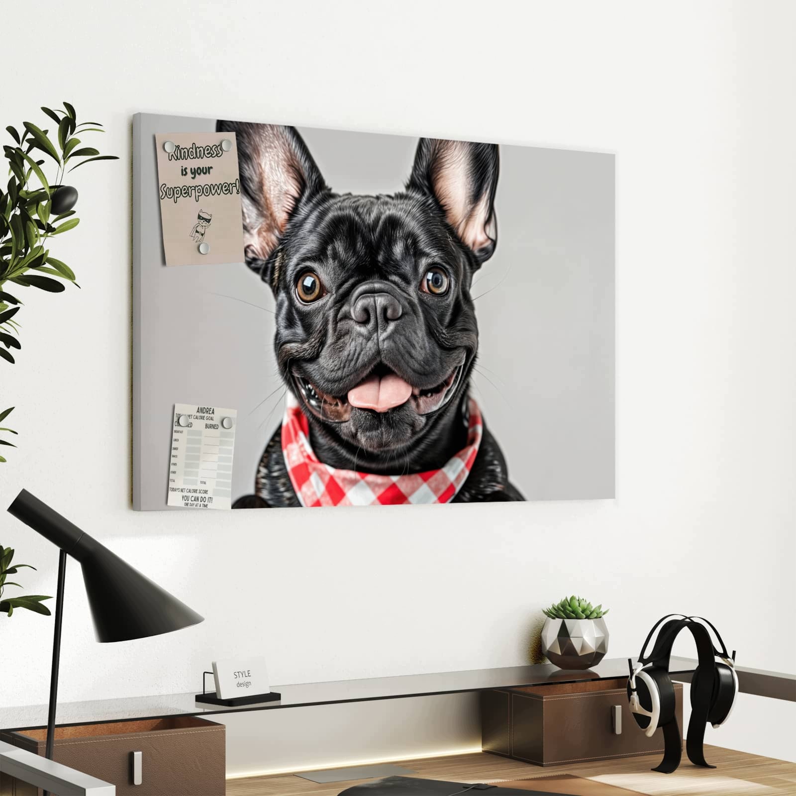 Magnetická tabule – obraz na zeď Francouzský buldoček – motiv 1 | 60 × 40 cm