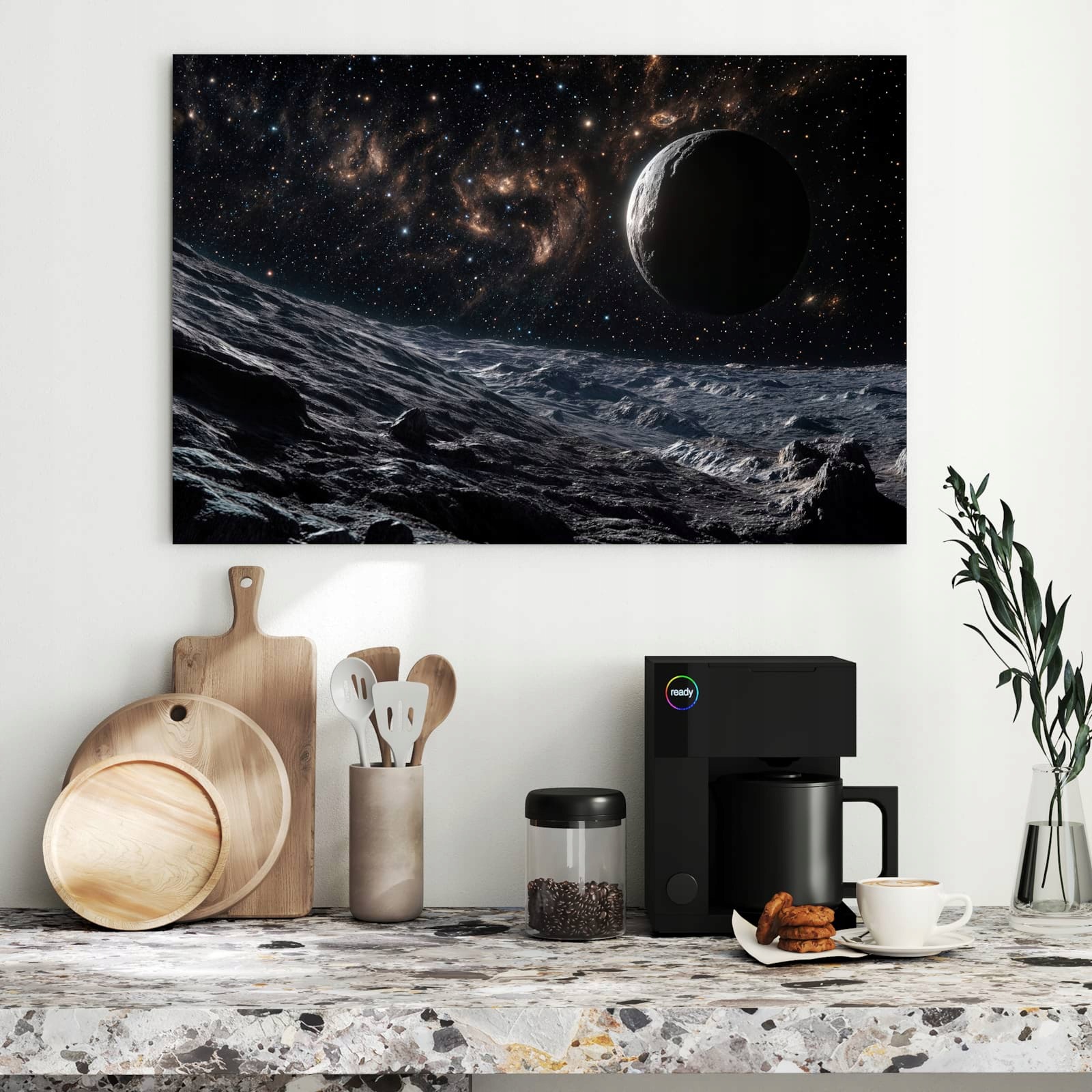 Magnetická tabule – obraz na zeď Vesmírná krajina | 90 × 60 cm