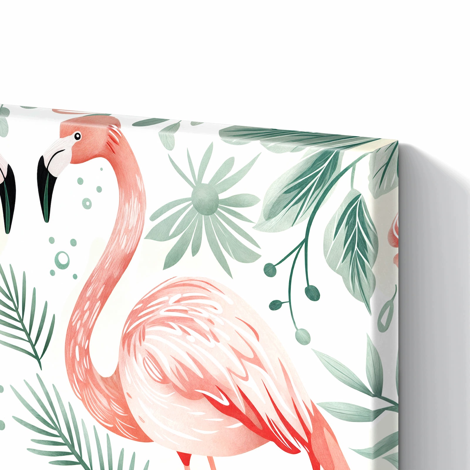 Magnetická tabule – obraz na zeď Plameňák listy | 60 × 40 cm