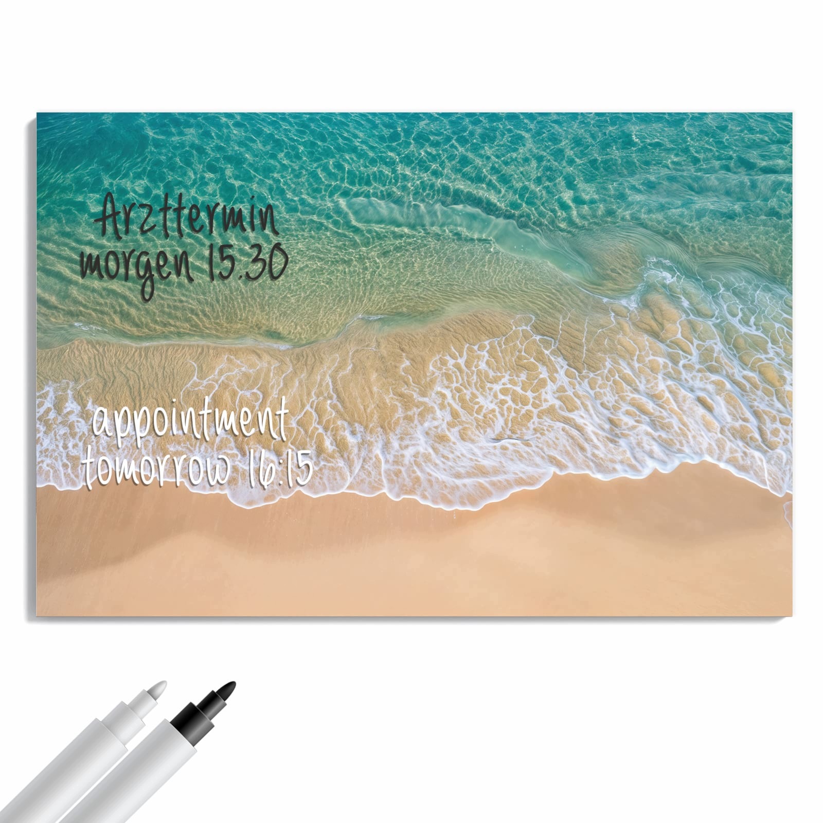 Magnetická tabule – obraz na zeď Vlny na pláži | 60 × 40 cm
