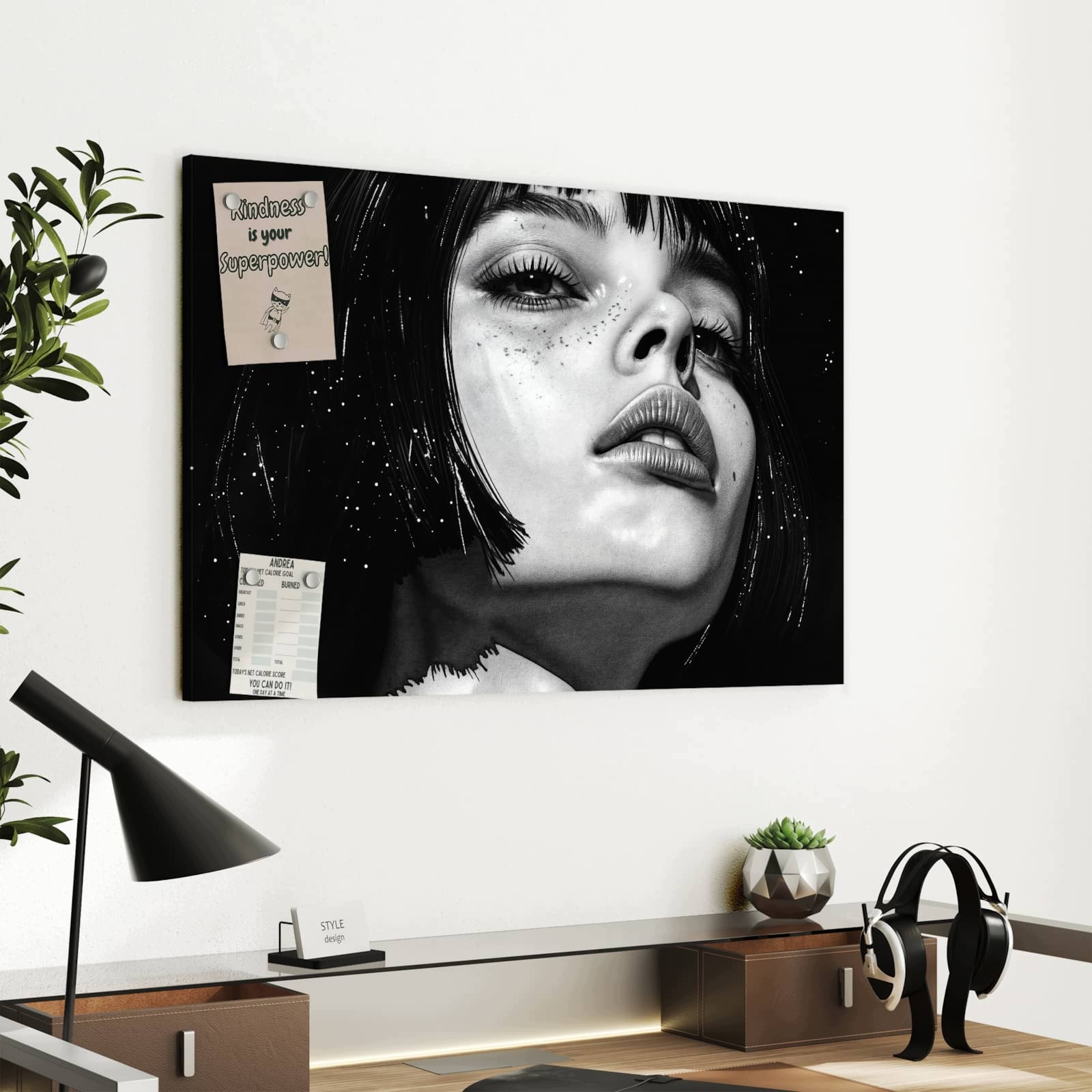 Magnetická tabule – obraz na zeď Mystický pohled | 60 × 40 cm