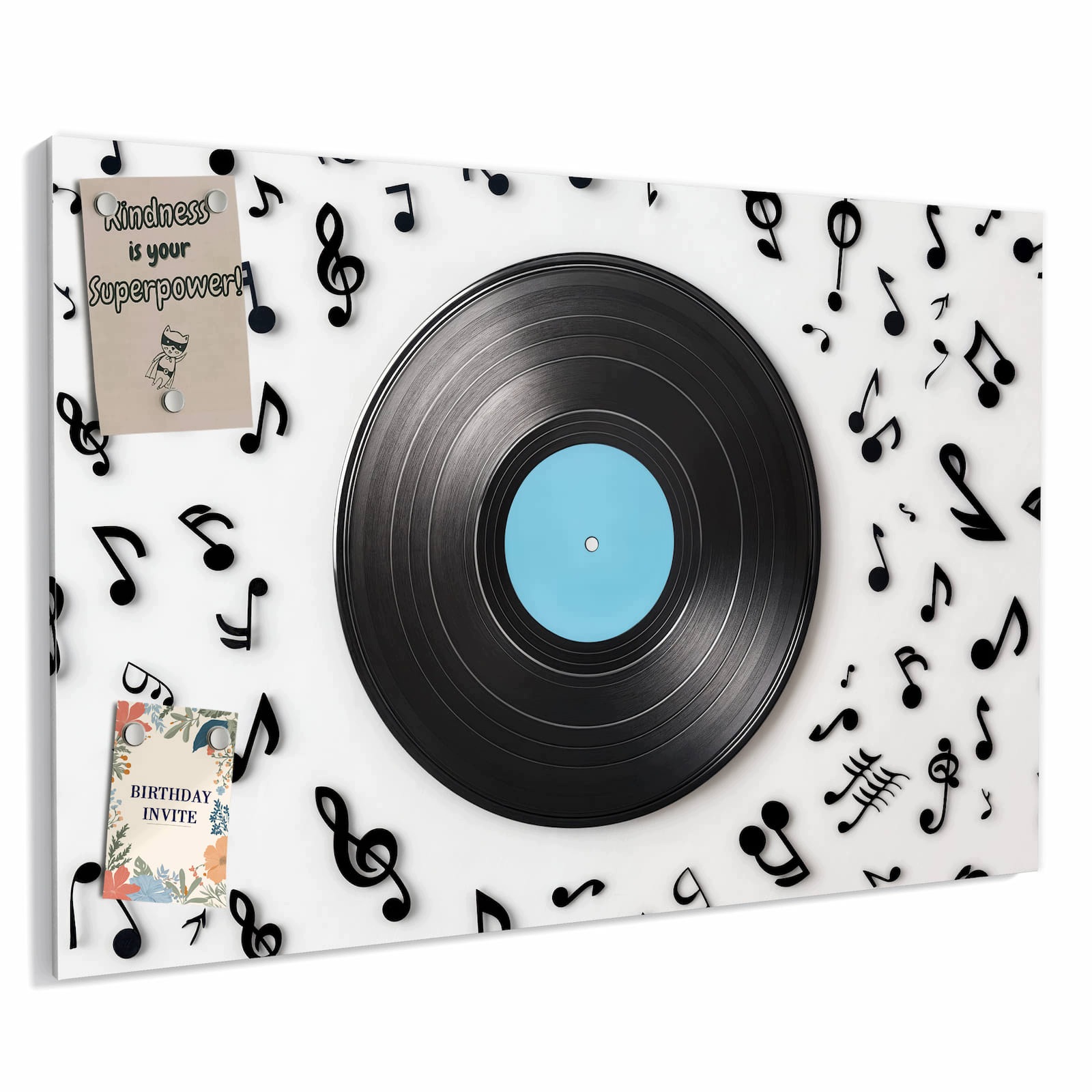 Magnetická tabule – obraz na zeď Vinylová deska a hudba | 60 × 40 cm