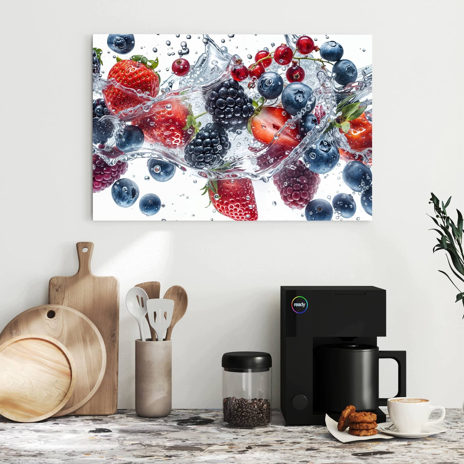Magnetická tabule – obraz na zeď Bobule ve vodě | 60 × 40 cm