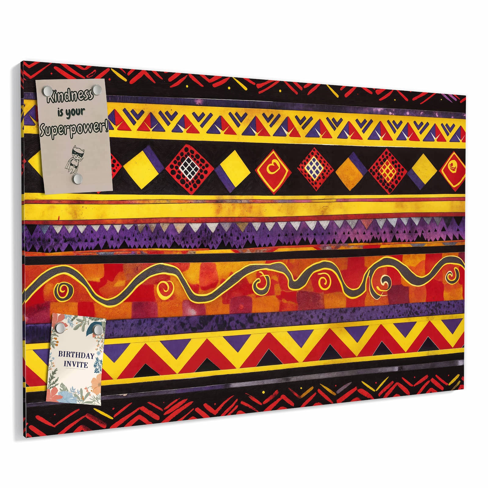 Magnetická tabule – obraz na zeď Etnický vzor černo-červený | 60 × 40 cm