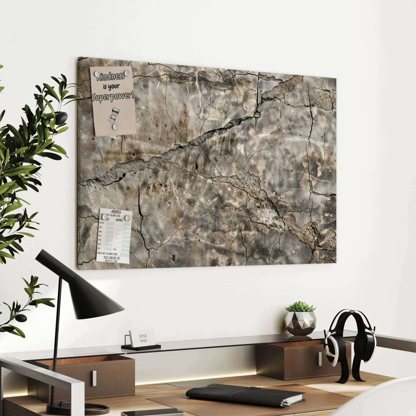 Magnetická tabule – obraz na zeď Popraskaný povrch – motiv 1 | 90 × 60 cm