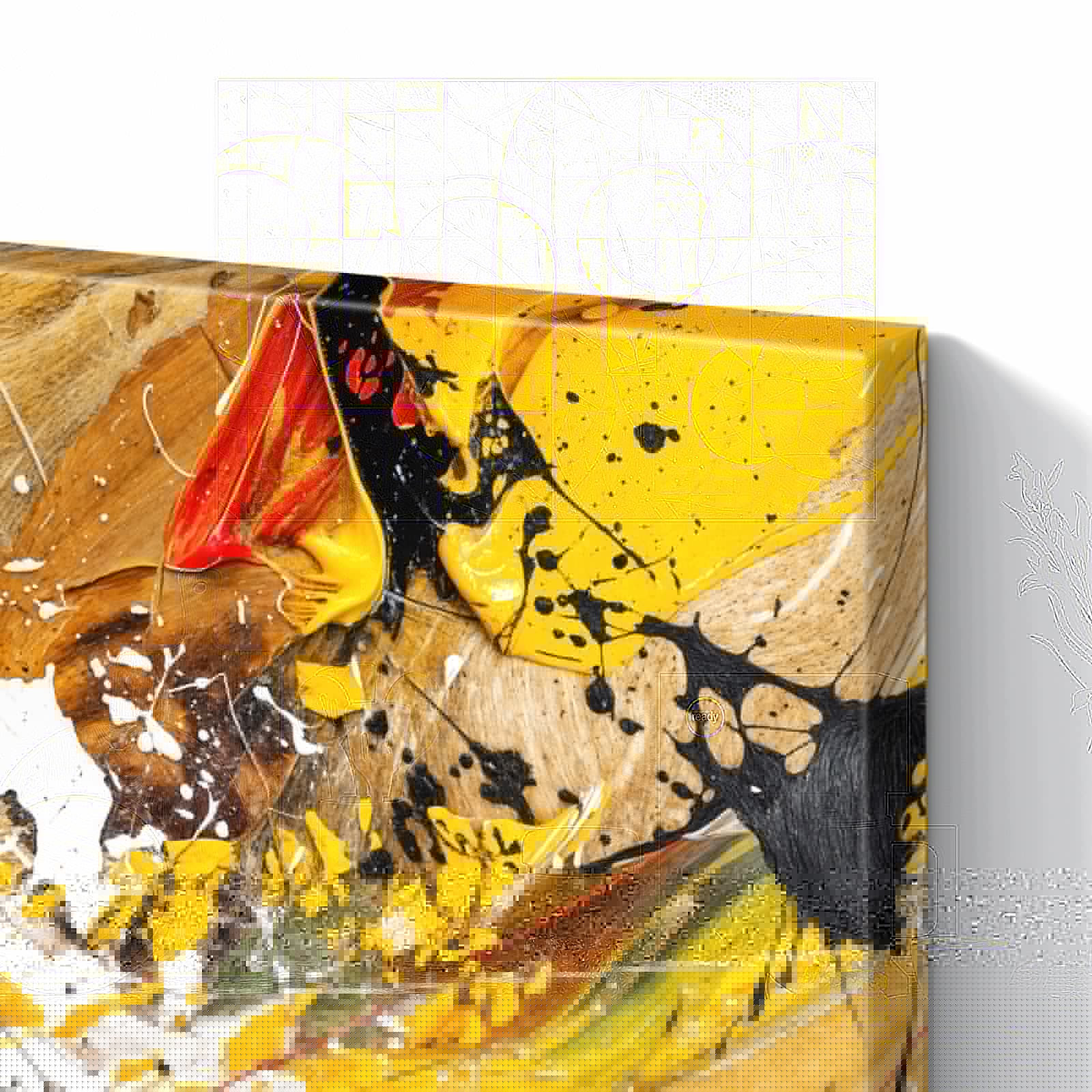 Magnetická tabule – obraz na zeď Geometrická exploze barev | 60 × 40 cm