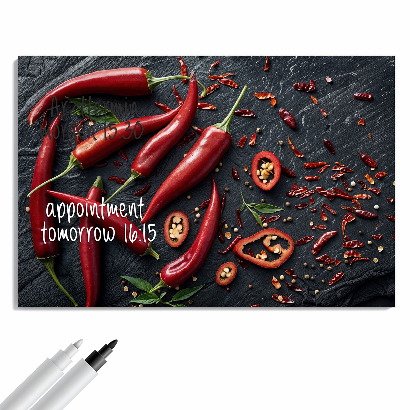 Magnetická tabule – obraz na zeď Červené chilli papričky | 60 × 40 cm