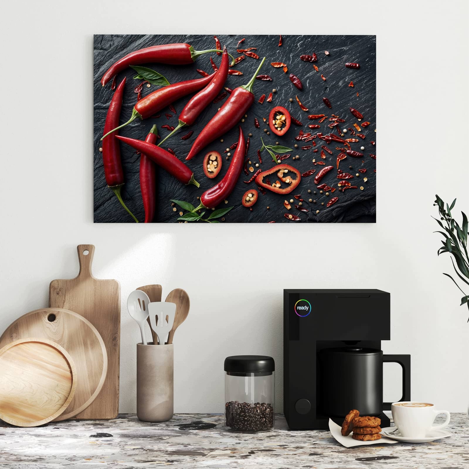 Magnetická tabule – obraz na zeď Červené chilli papričky | 60 × 40 cm