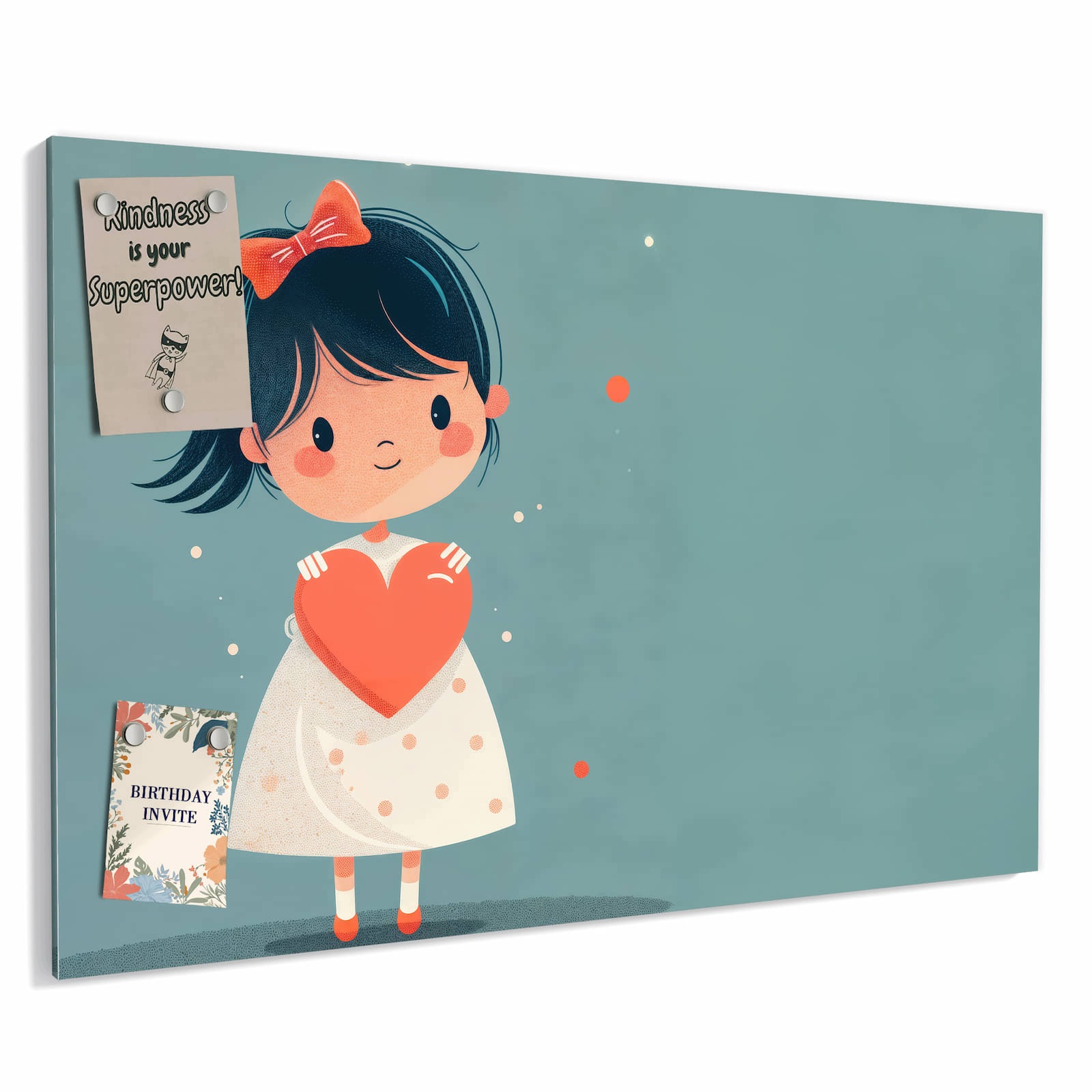 Magnetická tabule – obraz na zeď Srdečná dívka | 60 × 40 cm