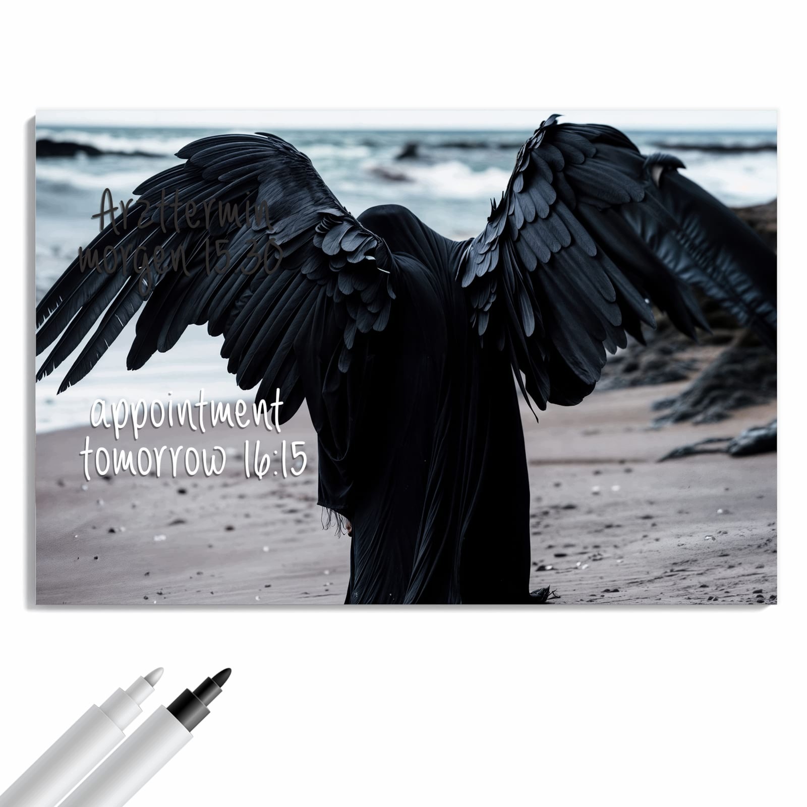 Magnetická tabule – obraz na zeď Okřídlený poutník | 90 × 60 cm