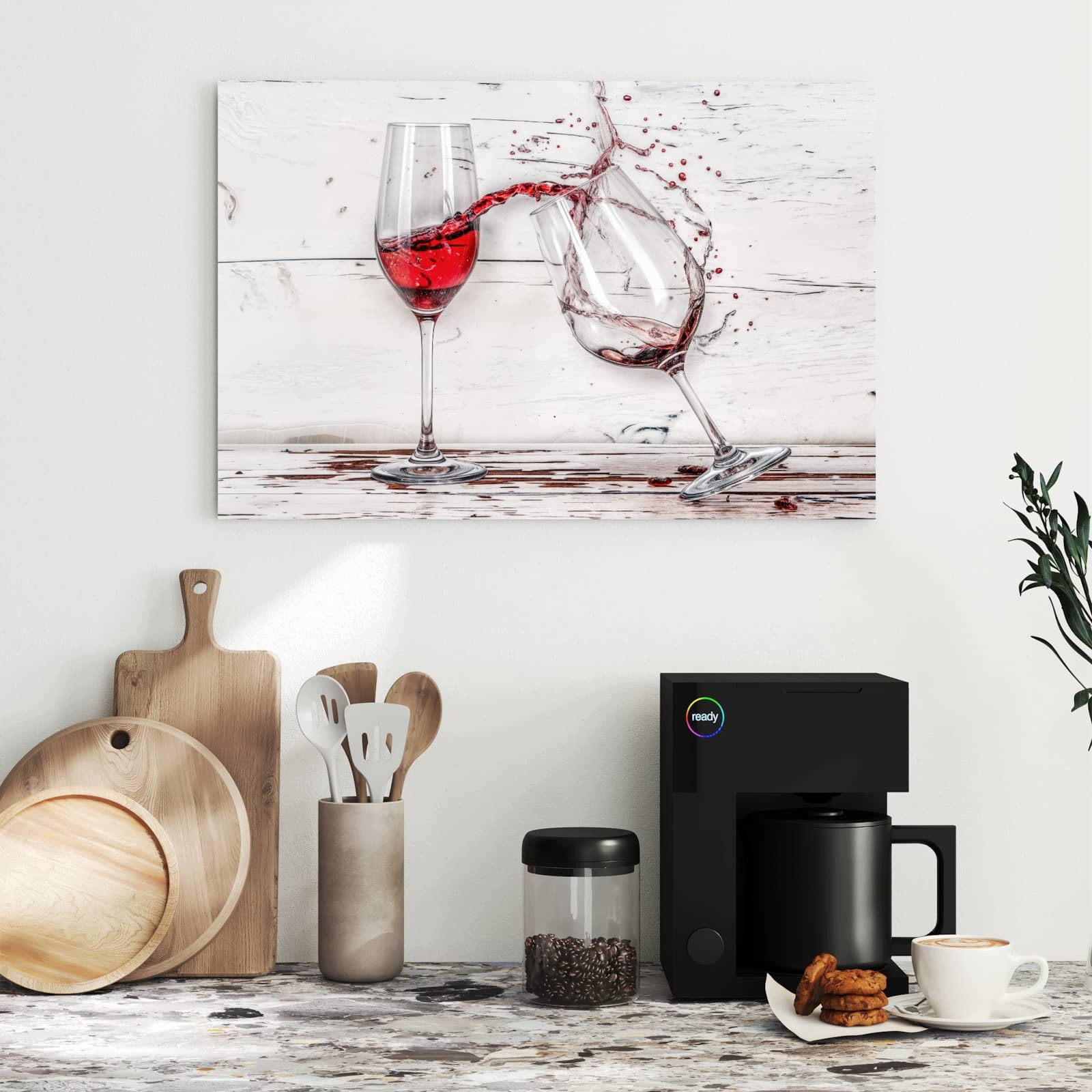 Magnetická tabule – obraz na zeď Padající sklenice na víno | 60 × 40 cm