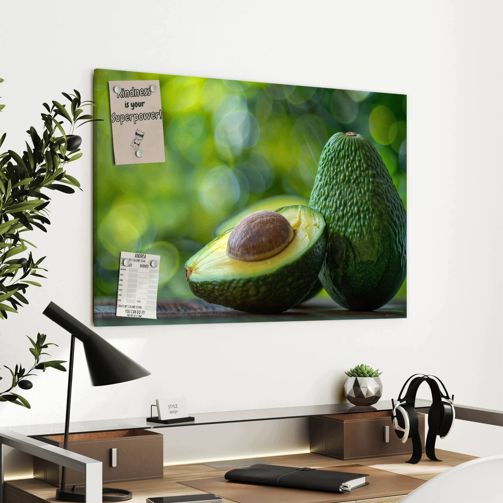 Magnetická tabule – obraz na zeď Rozkrojené avokádo | 90 × 60 cm