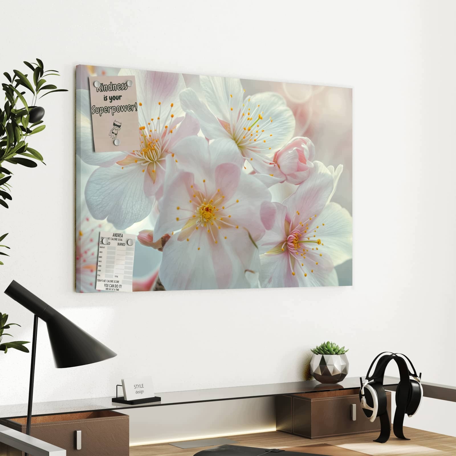 Magnetická tabule – obraz na zeď Orchideje motýl | 60 × 40 cm