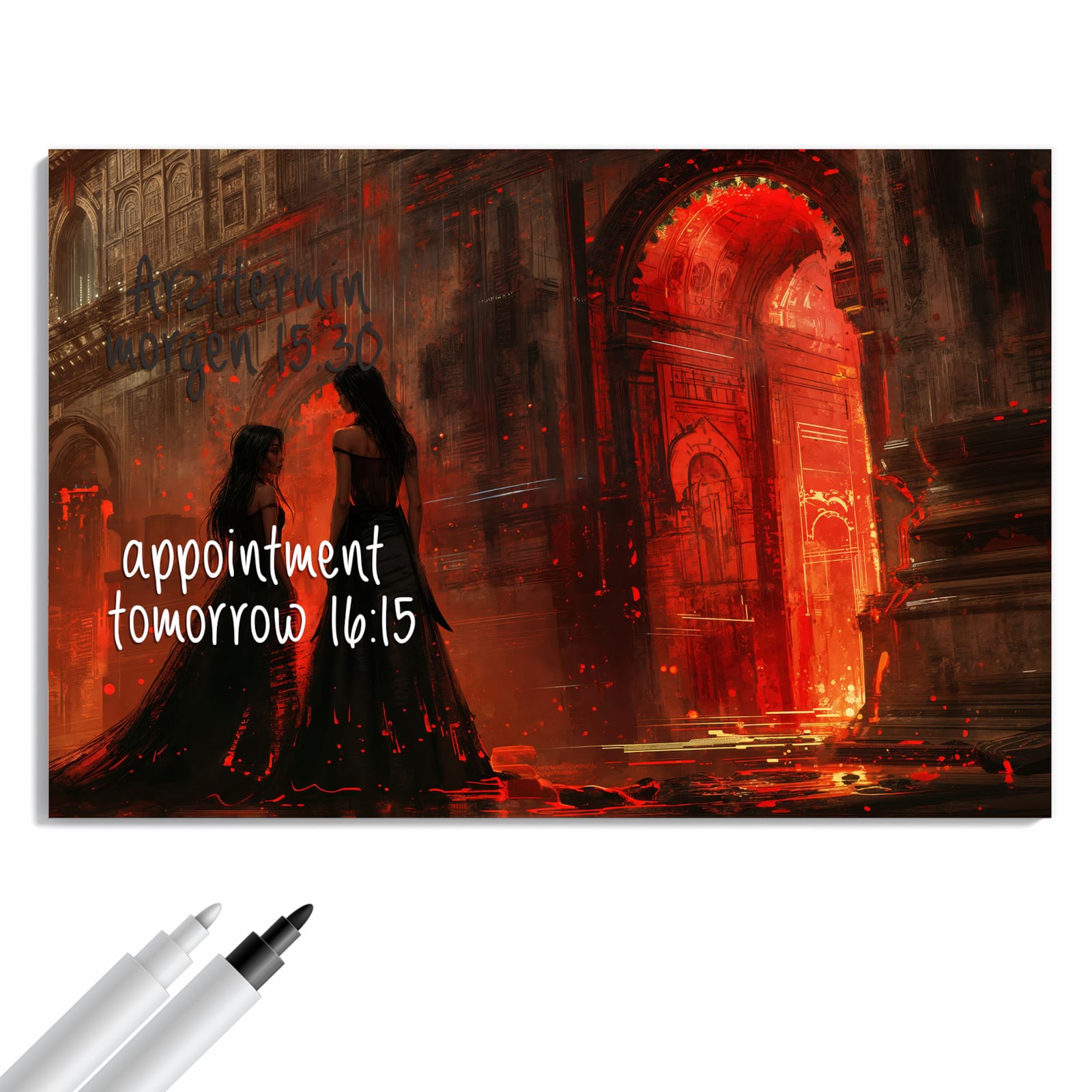 Magnetická tabule – obraz na zeď Ohnivý palác | 90 × 60 cm