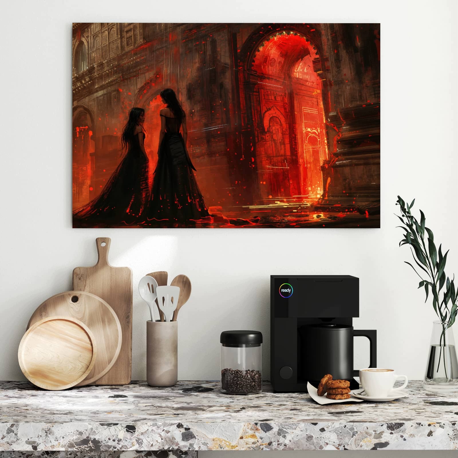 Magnetická tabule – obraz na zeď Ohnivý palác | 90 × 60 cm
