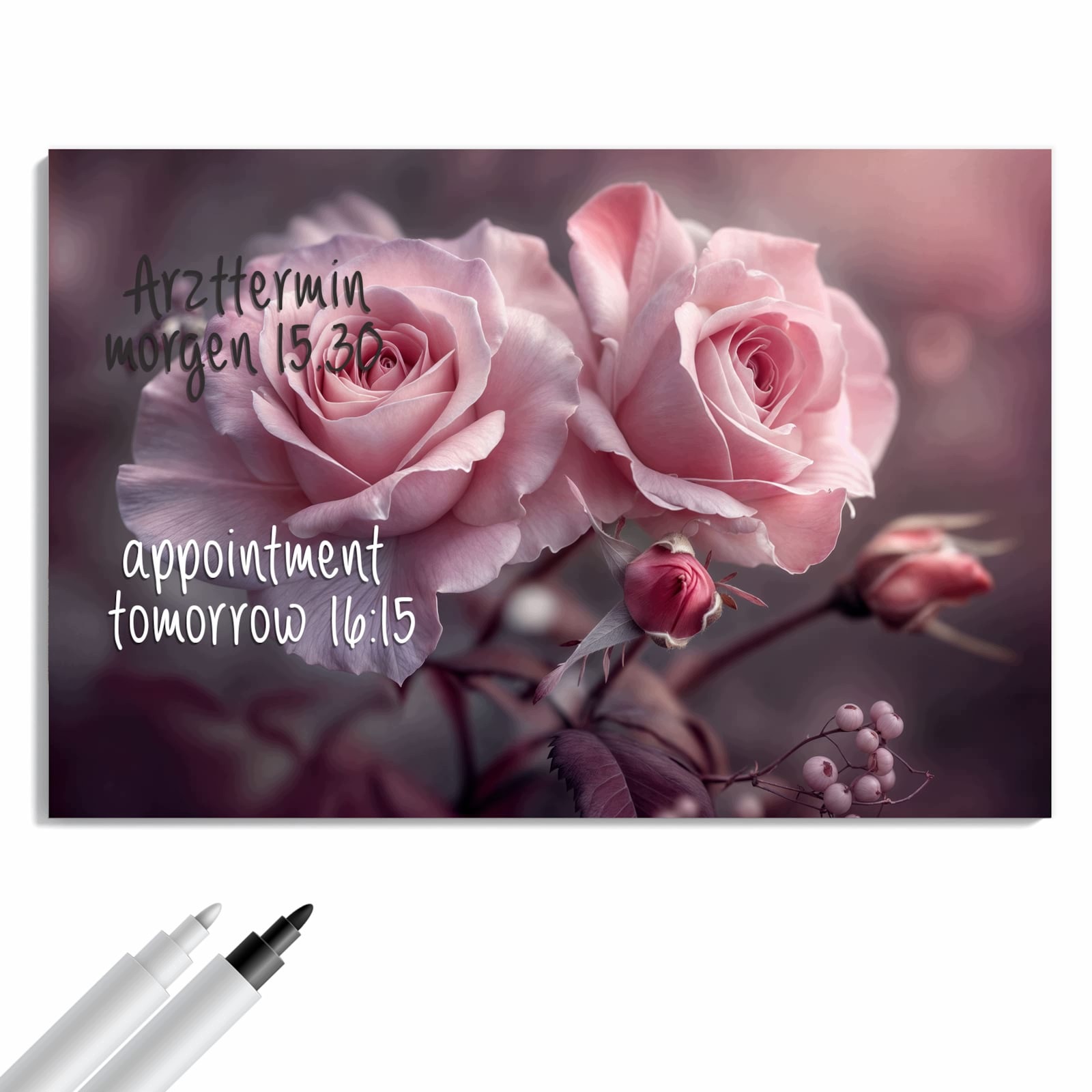Magnetická tabule – obraz na zeď Romantické růže | 60 × 40 cm