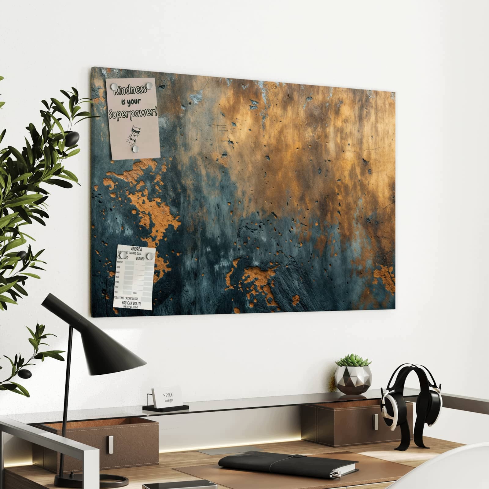 Magnetická tabule – obraz na zeď Zvětralá stěna | 90 × 60 cm