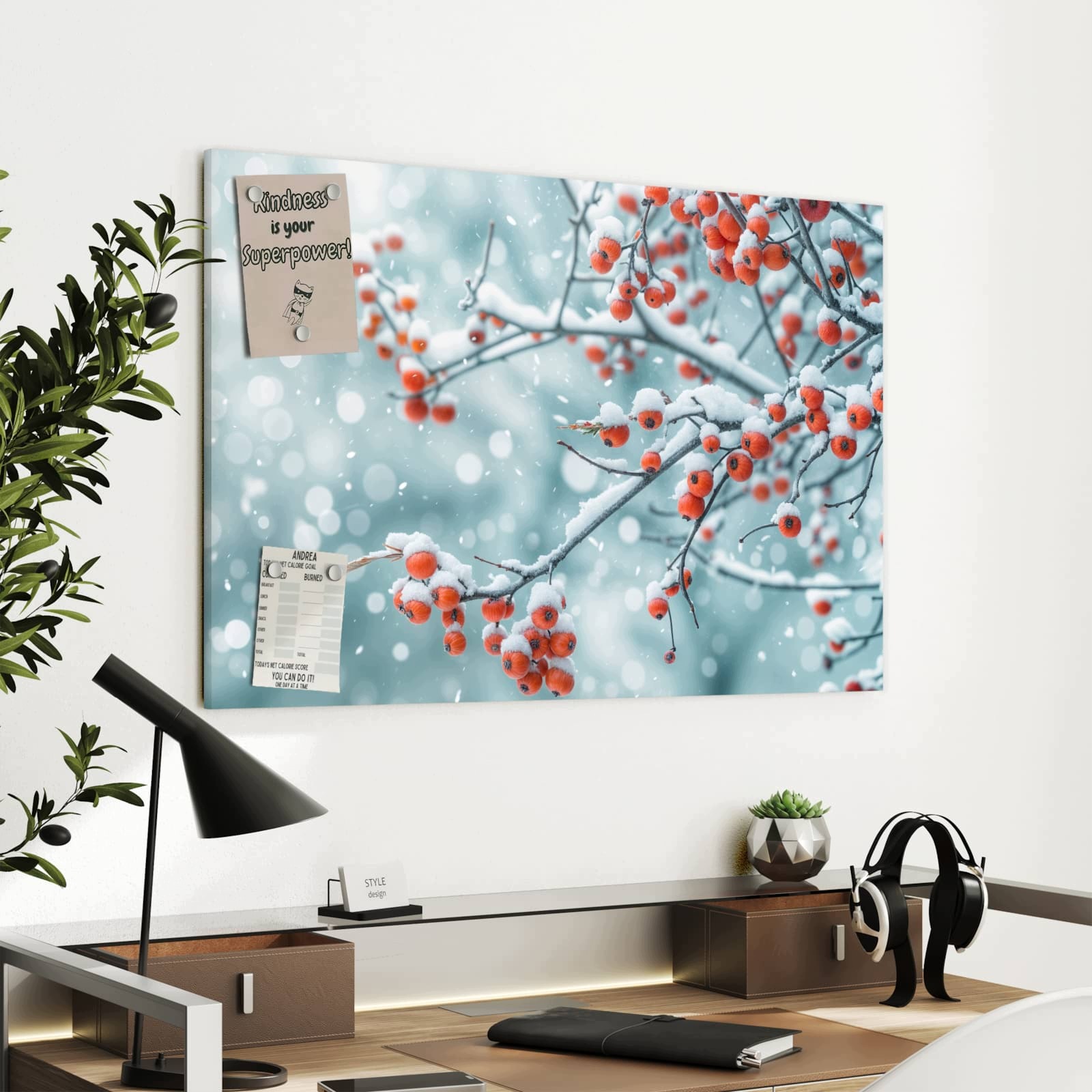 Magnetická tabule – obraz na zeď Kvetoucí strom umění | 90 × 60 cm