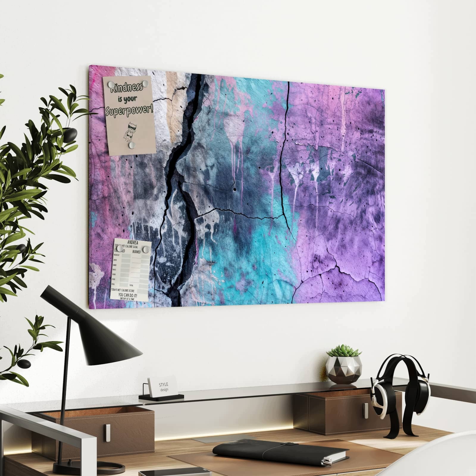 Magnetická tabule – obraz na zeď Graffiti stěna umění | 90 × 60 cm