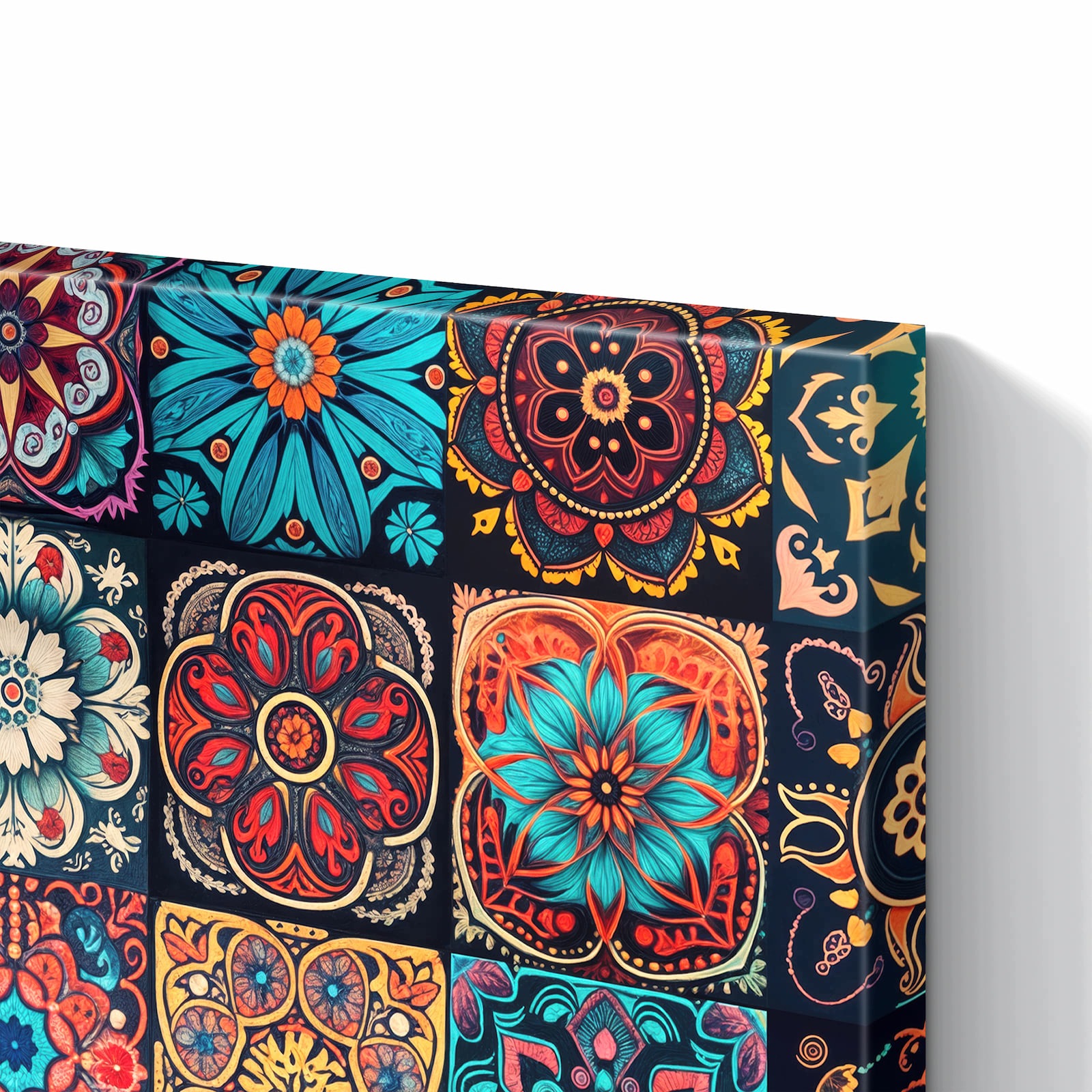 Magnetická tabule – obraz na zeď Mandala – mozaikový koberec | 60 × 40 cm