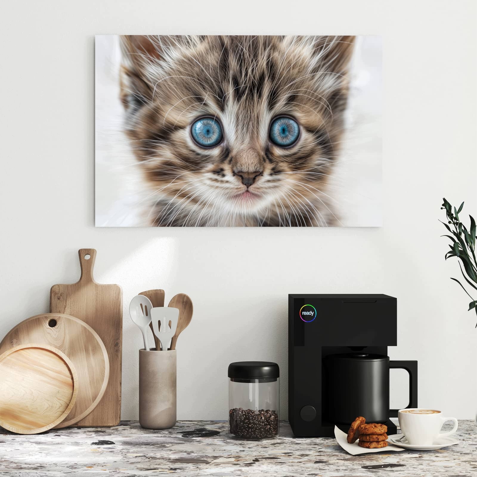 Magnetická tabule – obraz na zeď Modrooké koťátko | 60 × 40 cm