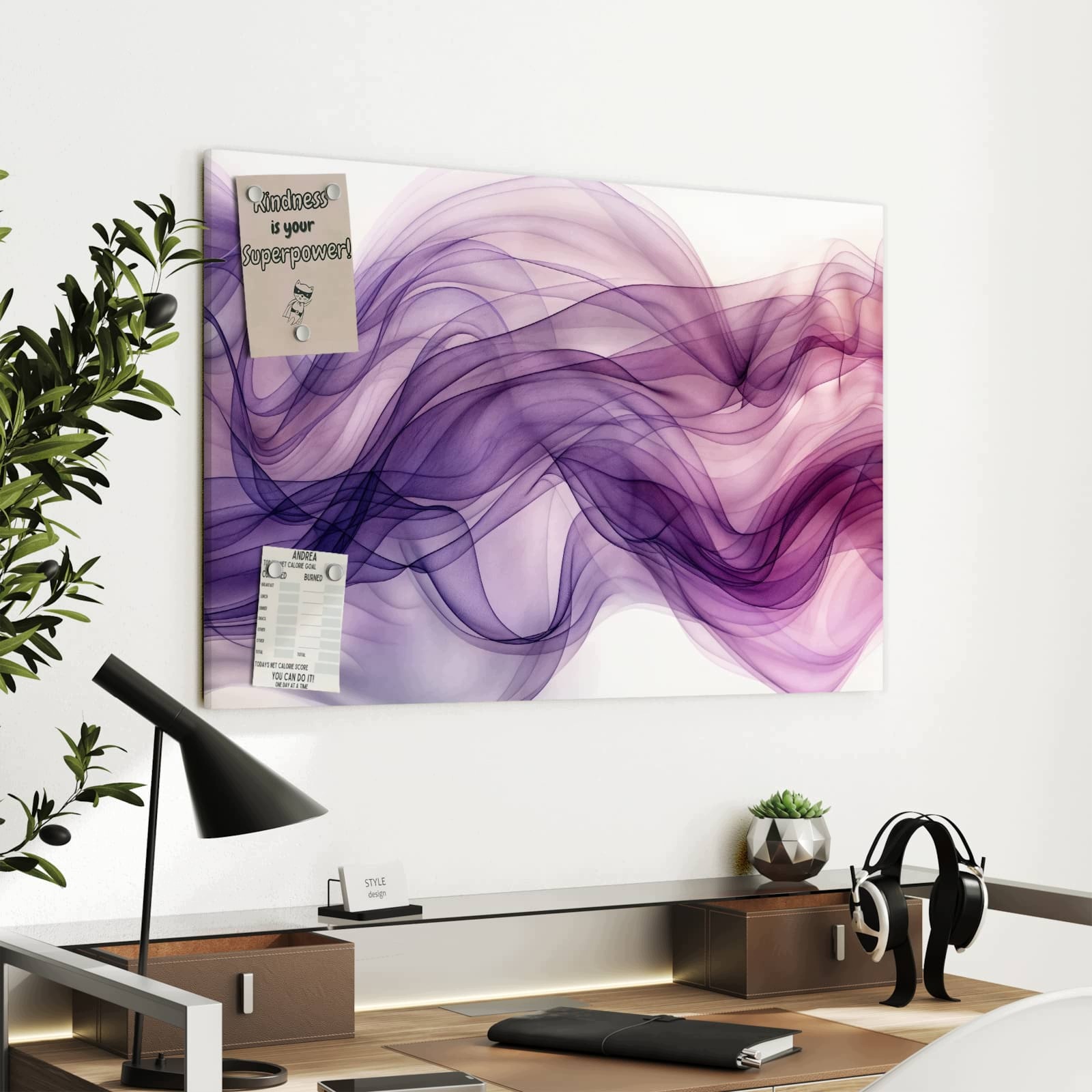 Magnetická tabule – obraz na zeď Dynamické linie | 90 × 60 cm