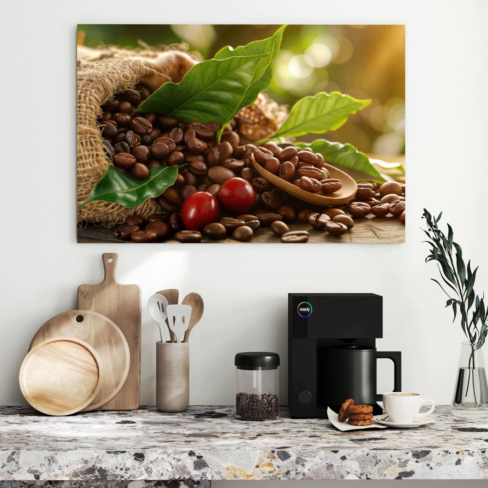 Magnetická tabule – obraz na zeď Zrna kávy | 90 × 60 cm