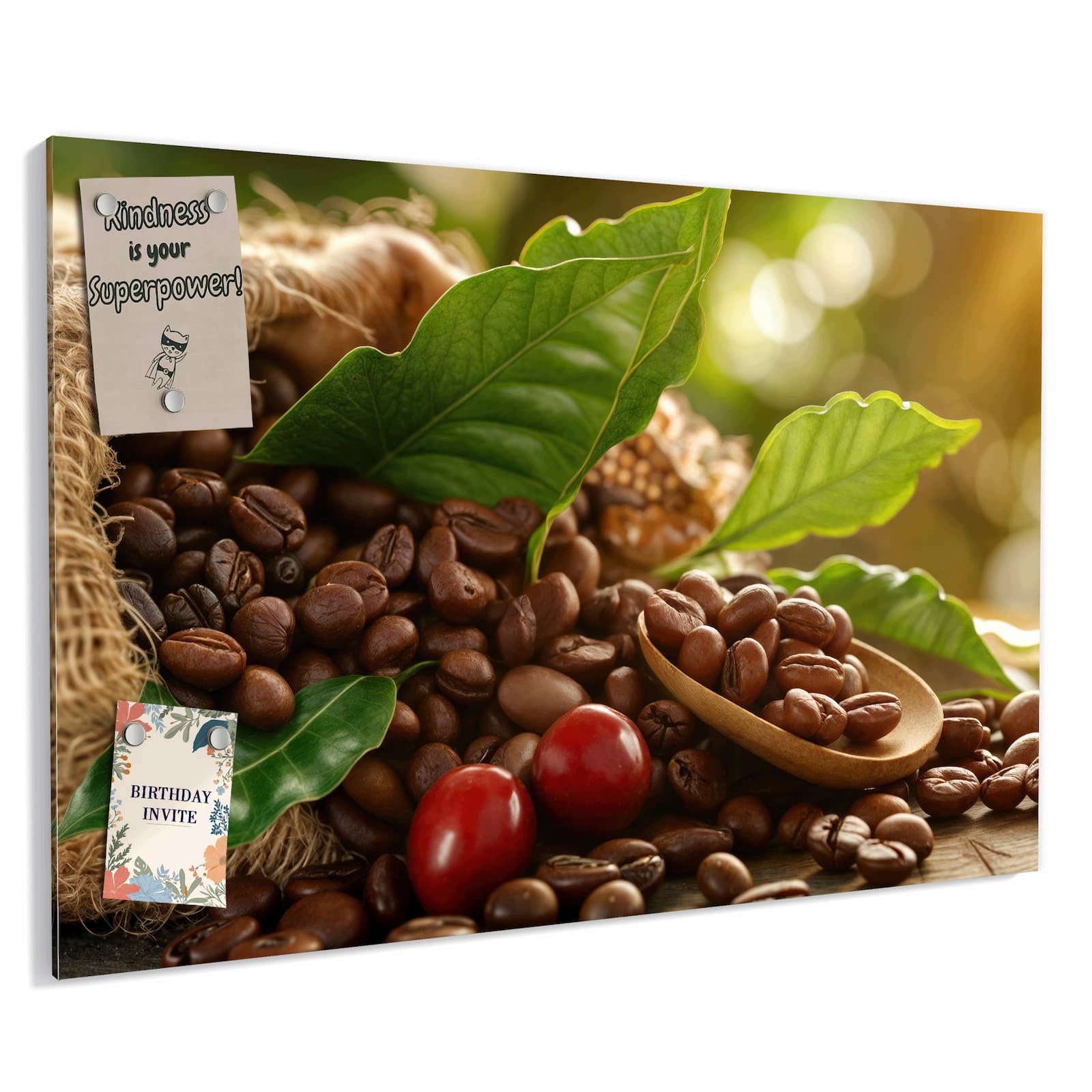 Magnetická tabule – obraz na zeď Zrna kávy | 90 × 60 cm