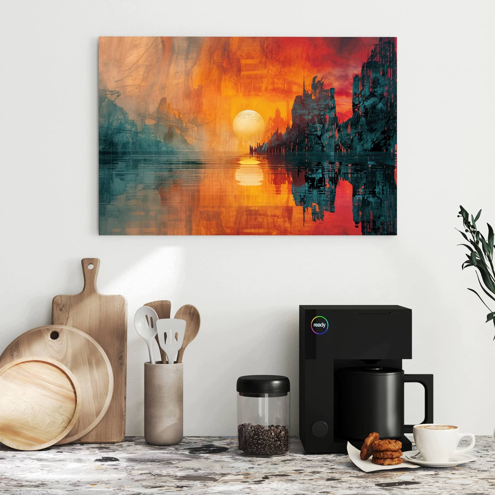 Magnetická tabule – obraz na zeď Západ slunce město | 60 × 40 cm