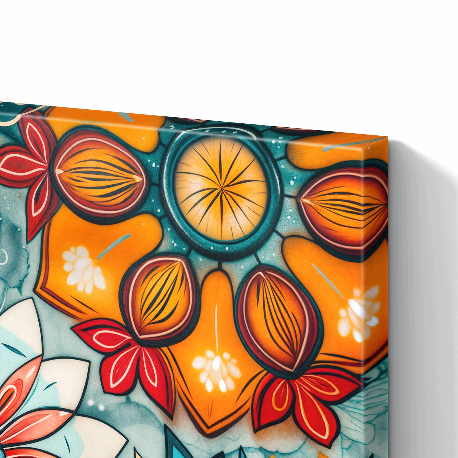 Magnetická tabule – obraz na zeď Květinová mandala | 60 × 40 cm