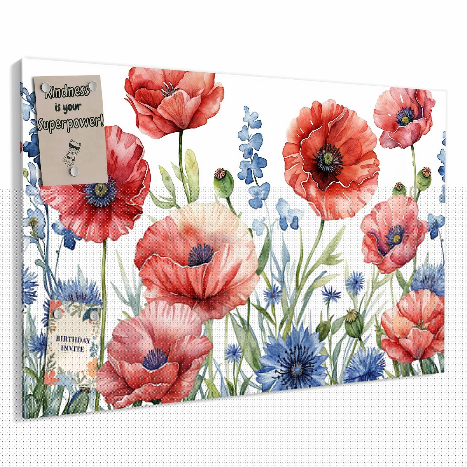 Magnetická tabule – obraz na zeď Profil kočky s růžemi | 90 × 60 cm