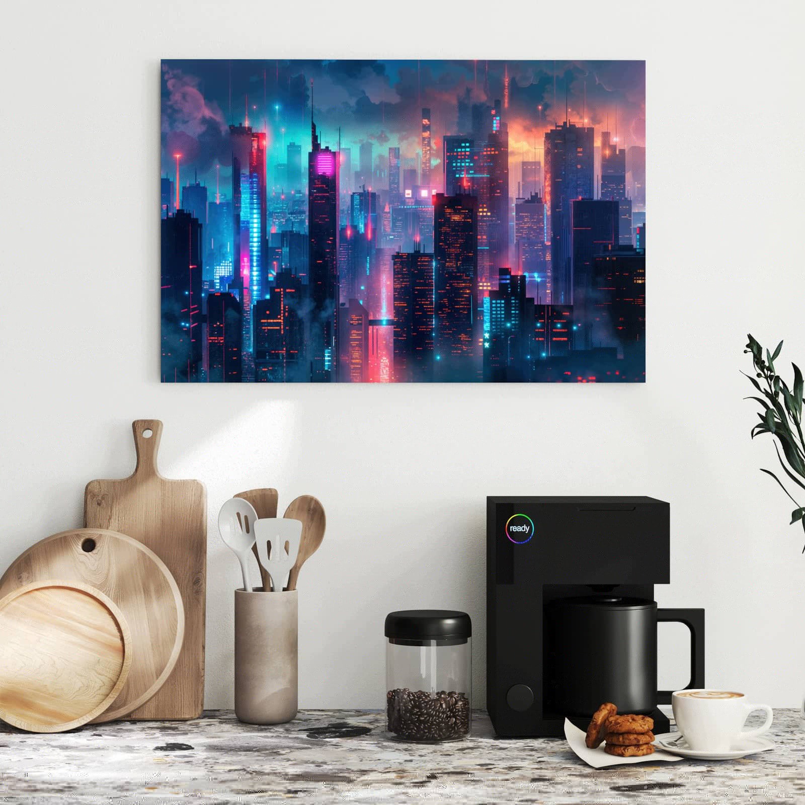Magnetická tabule – obraz na zeď Město budoucnosti | 60 × 40 cm