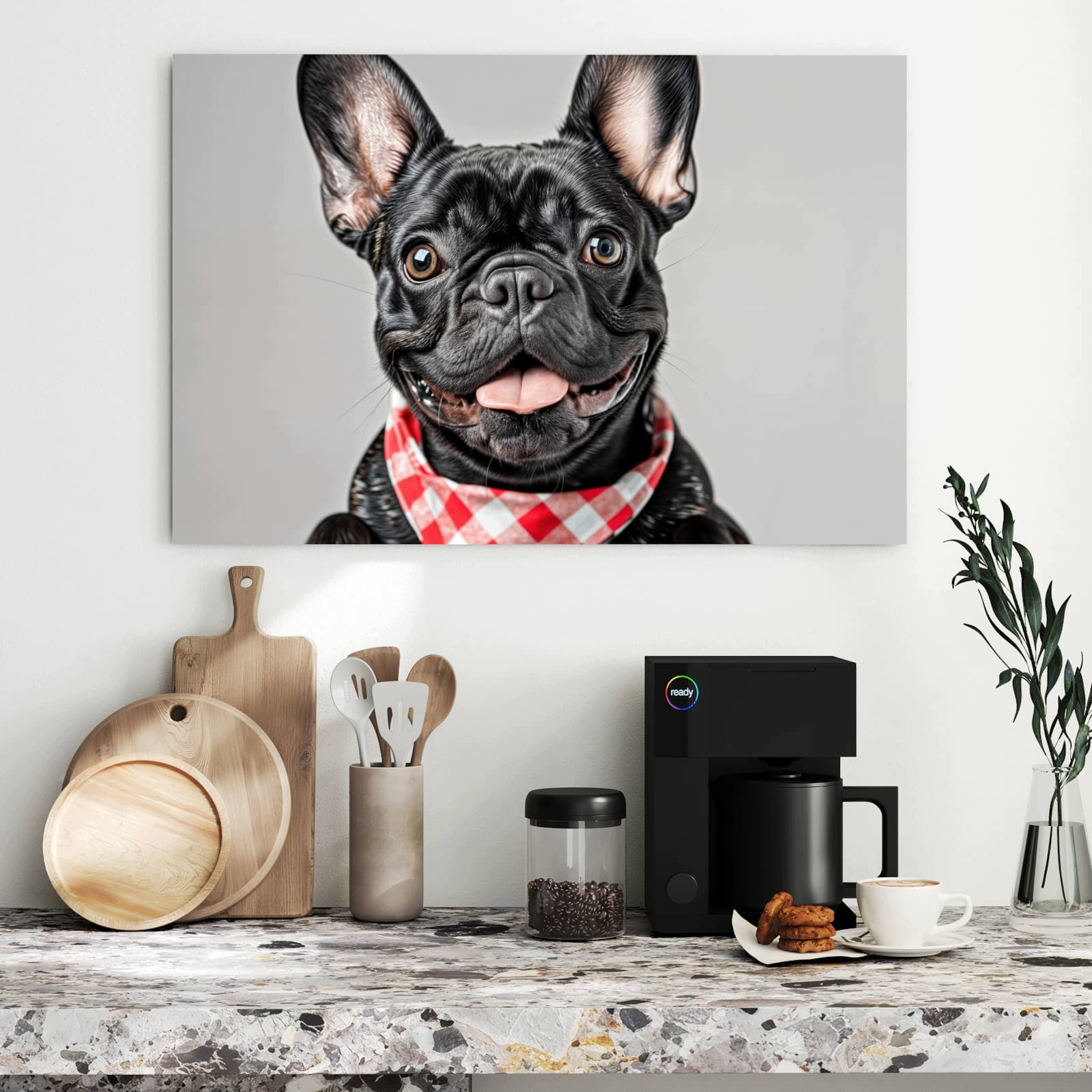 Magnetická tabule – obraz na zeď Francouzský buldoček – motiv 1 | 90 × 60 cm