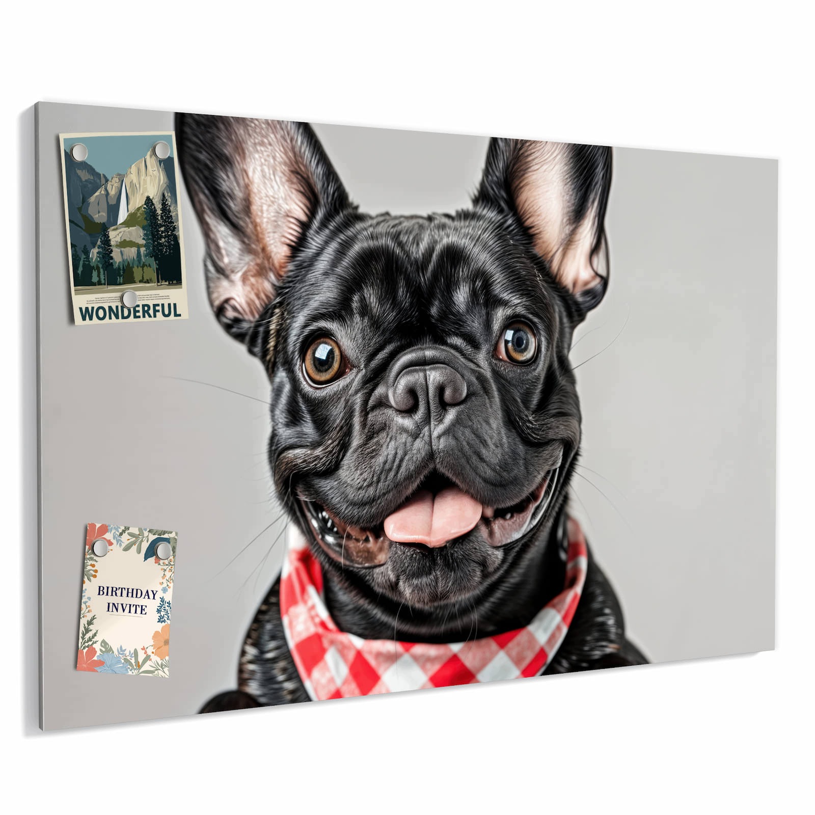 Magnetická tabule – obraz na zeď Francouzský buldoček – motiv 1 | 90 × 60 cm