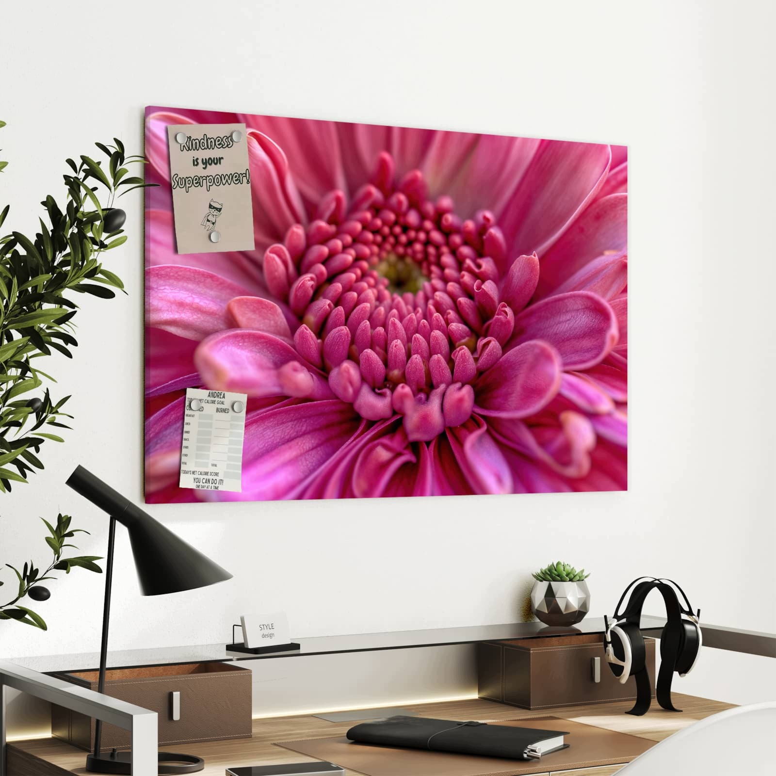 Magnetická tabule – obraz na zeď Detail květiny – motiv 2 | 90 × 60 cm