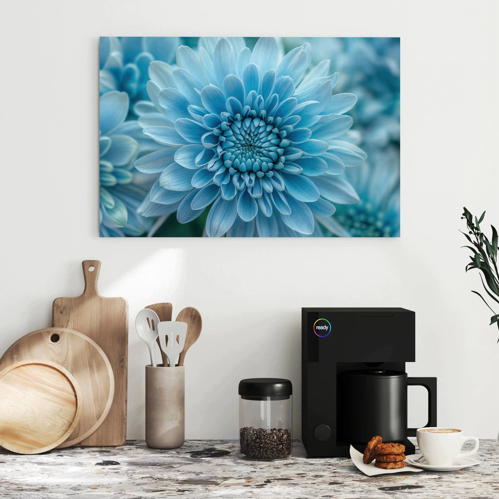 Magnetická tabule – obraz na zeď Modrá květina makro | 60 × 40 cm