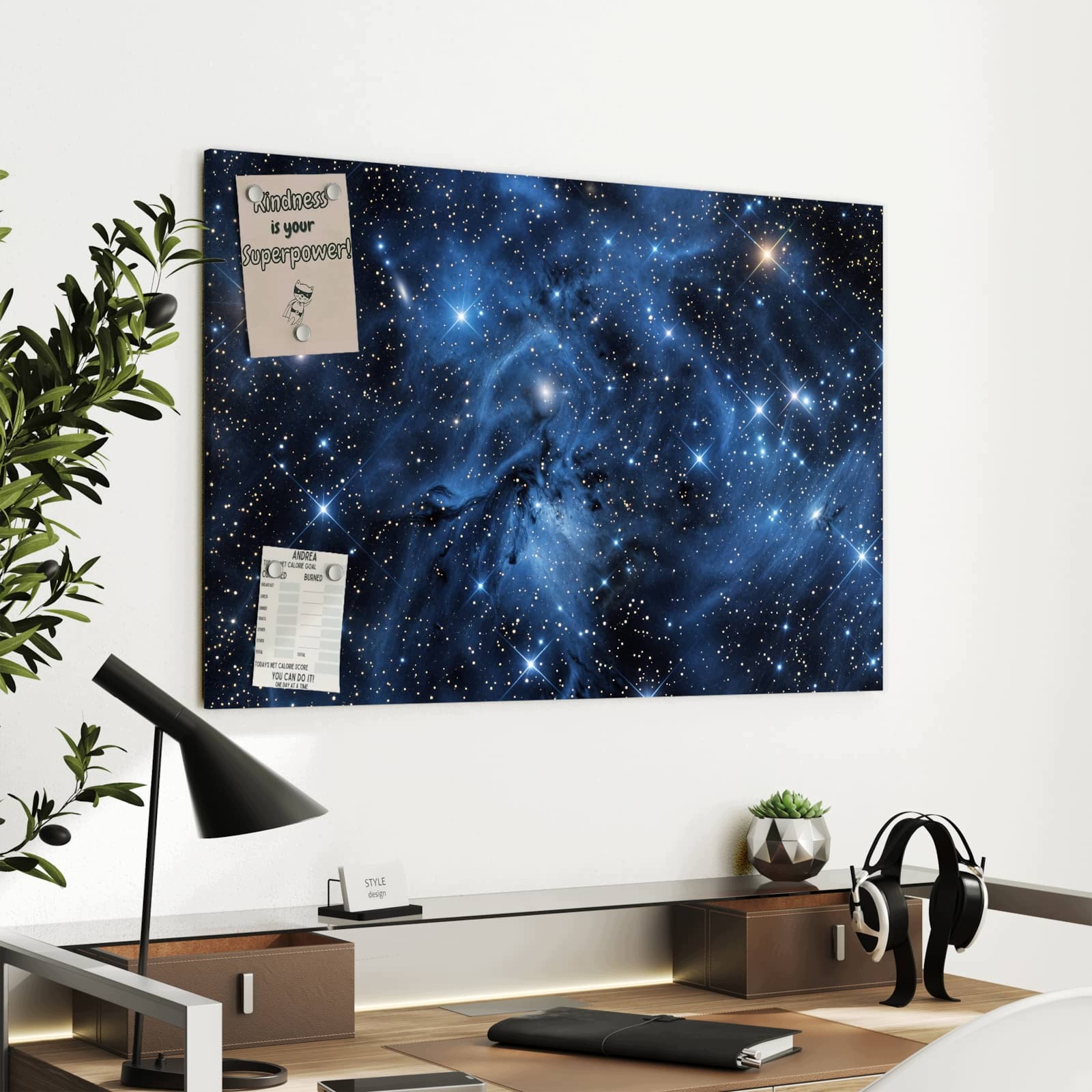 Magnetická tabule – obraz na zeď Jemná hvězdná obloha | 90 × 60 cm