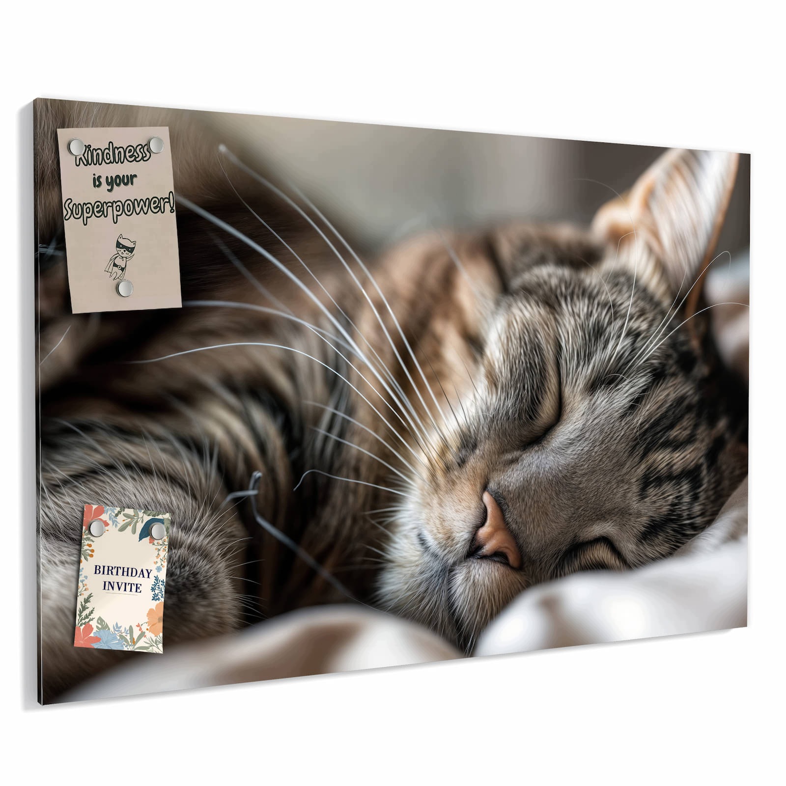 Magnetická tabule – obraz na zeď Portrét dřímající kočky | 90 × 60 cm