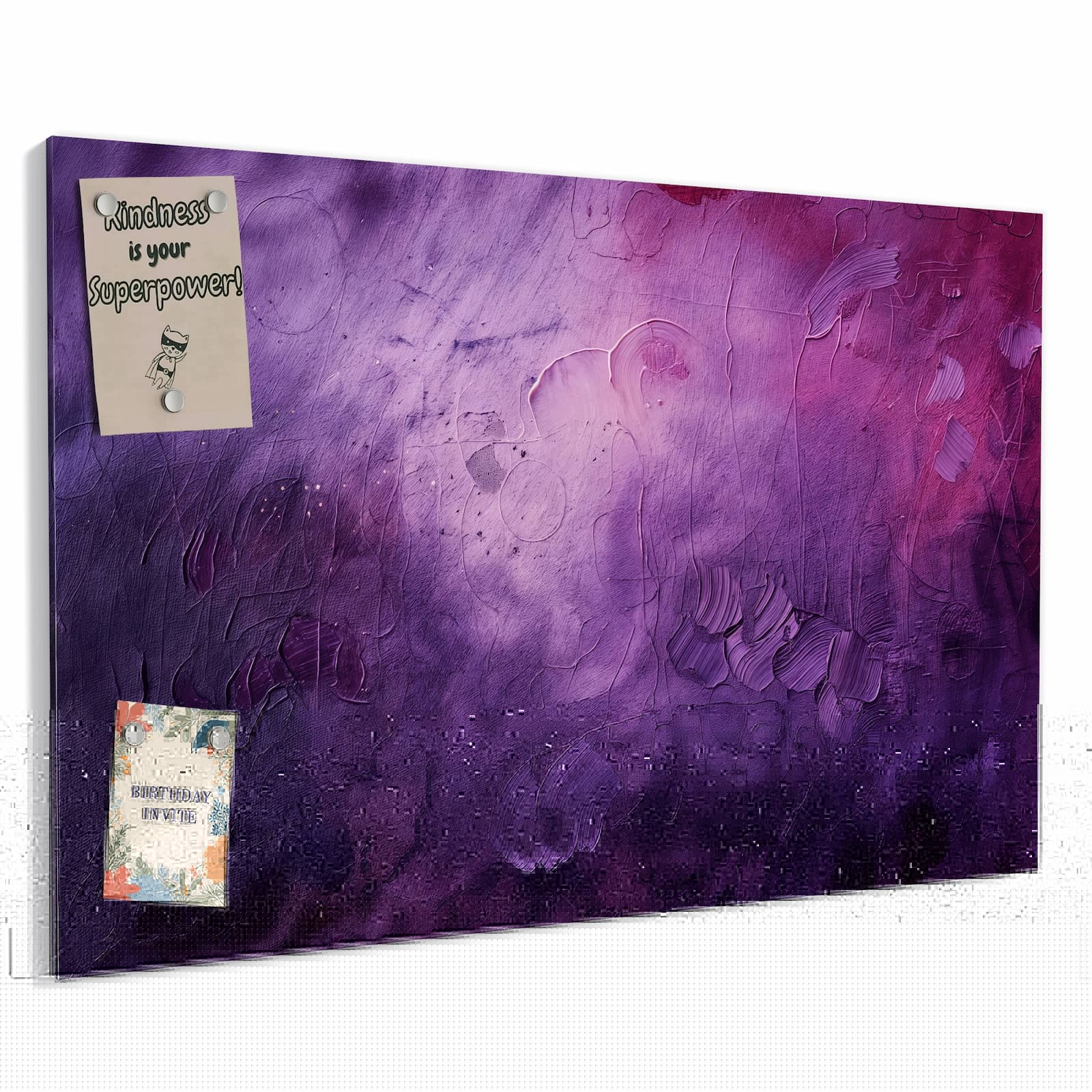Magnetická tabule – obraz na zeď Modrá květina makro | 90 × 60 cm
