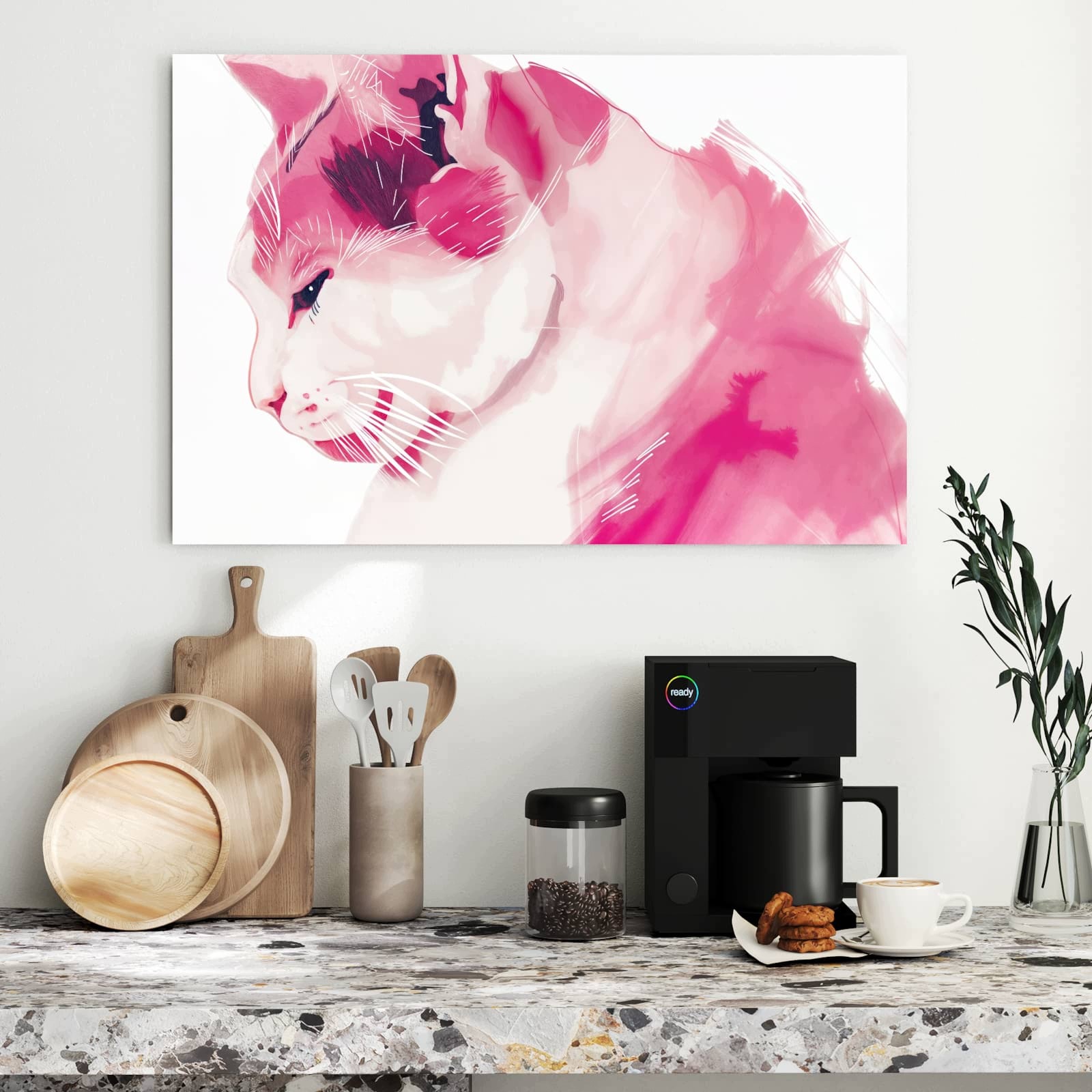 Magnetická tabule – obraz na zeď Portrét kočky | 90 × 60 cm