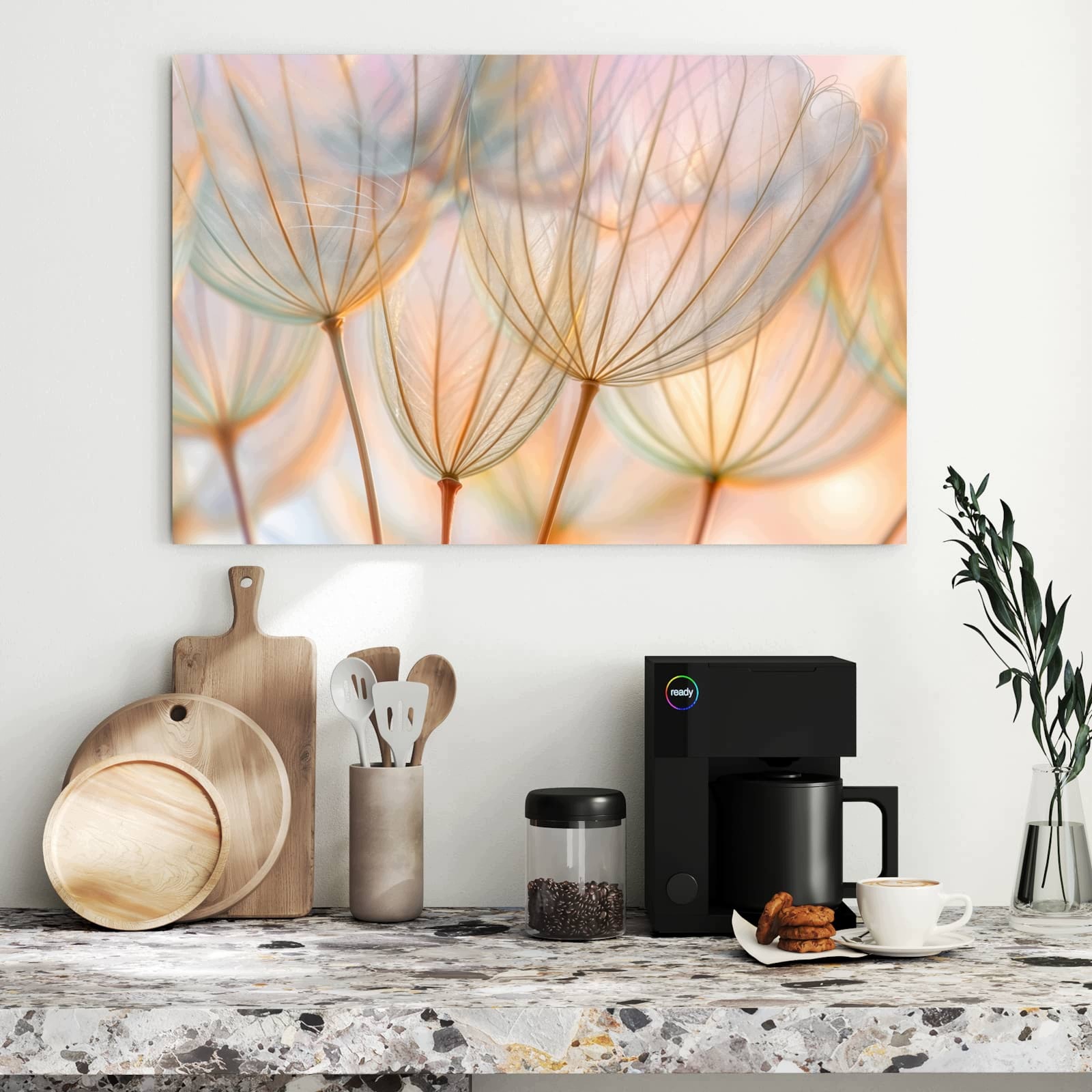 Magnetická tabule – obraz na zeď Pampelišky umění | 90 × 60 cm