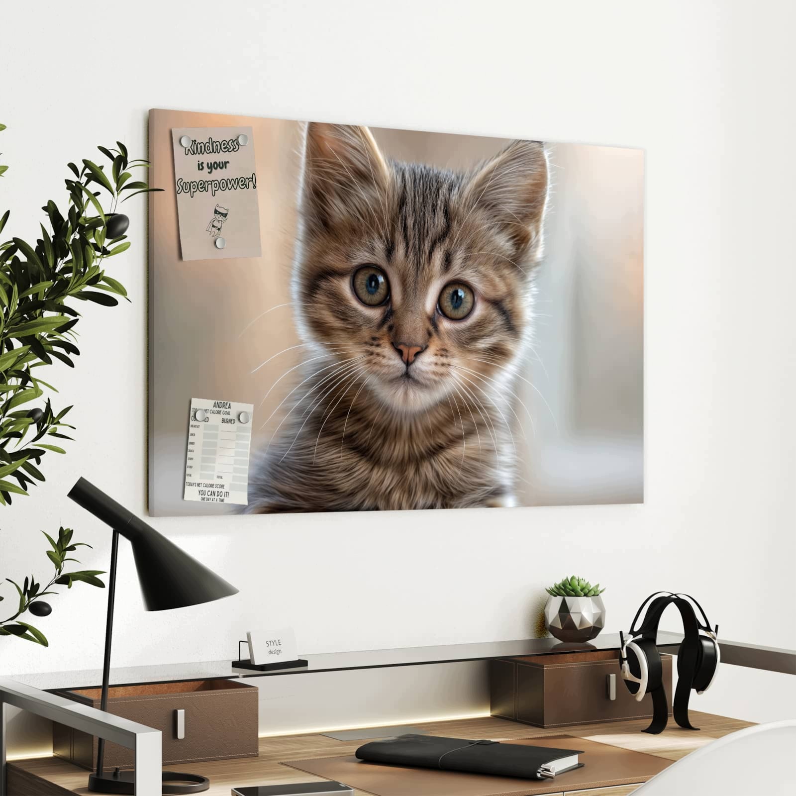 Magnetická tabule – obraz na zeď Kotě | 90 × 60 cm