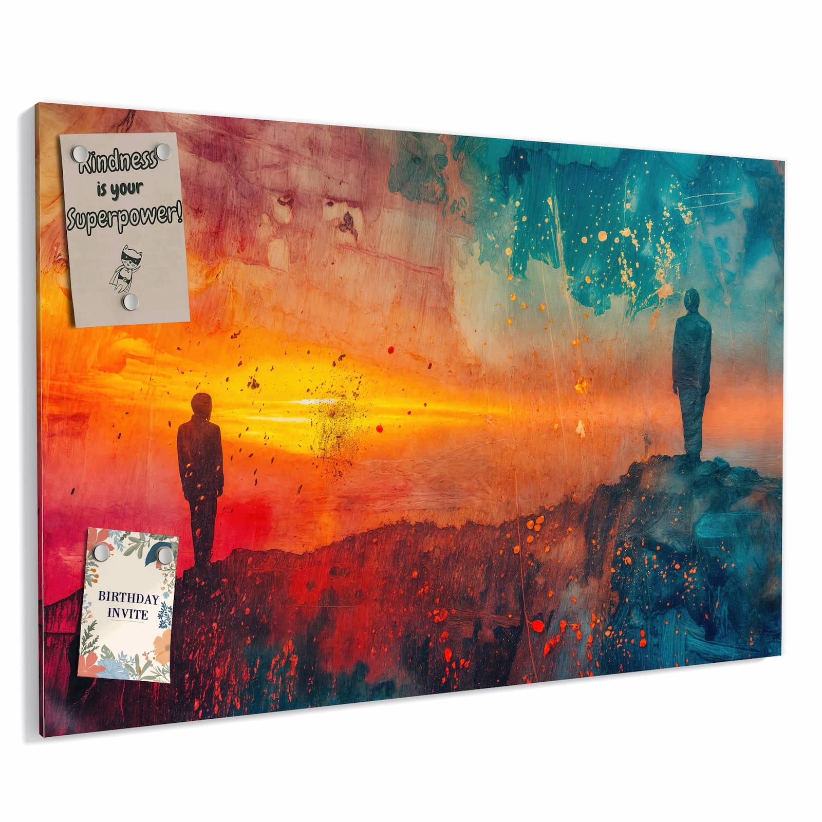 Magnetická tabule – obraz na zeď Abstraktní východ slunce | 90 × 60 cm