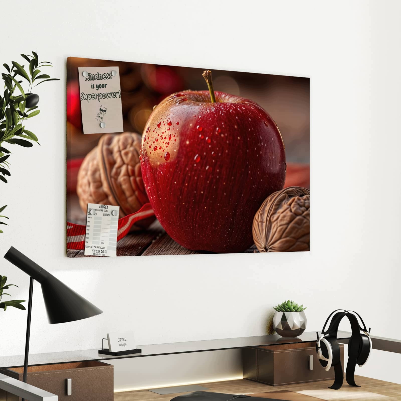 Magnetická tabule – obraz na zeď Jablko ořechy | 60 × 40 cm